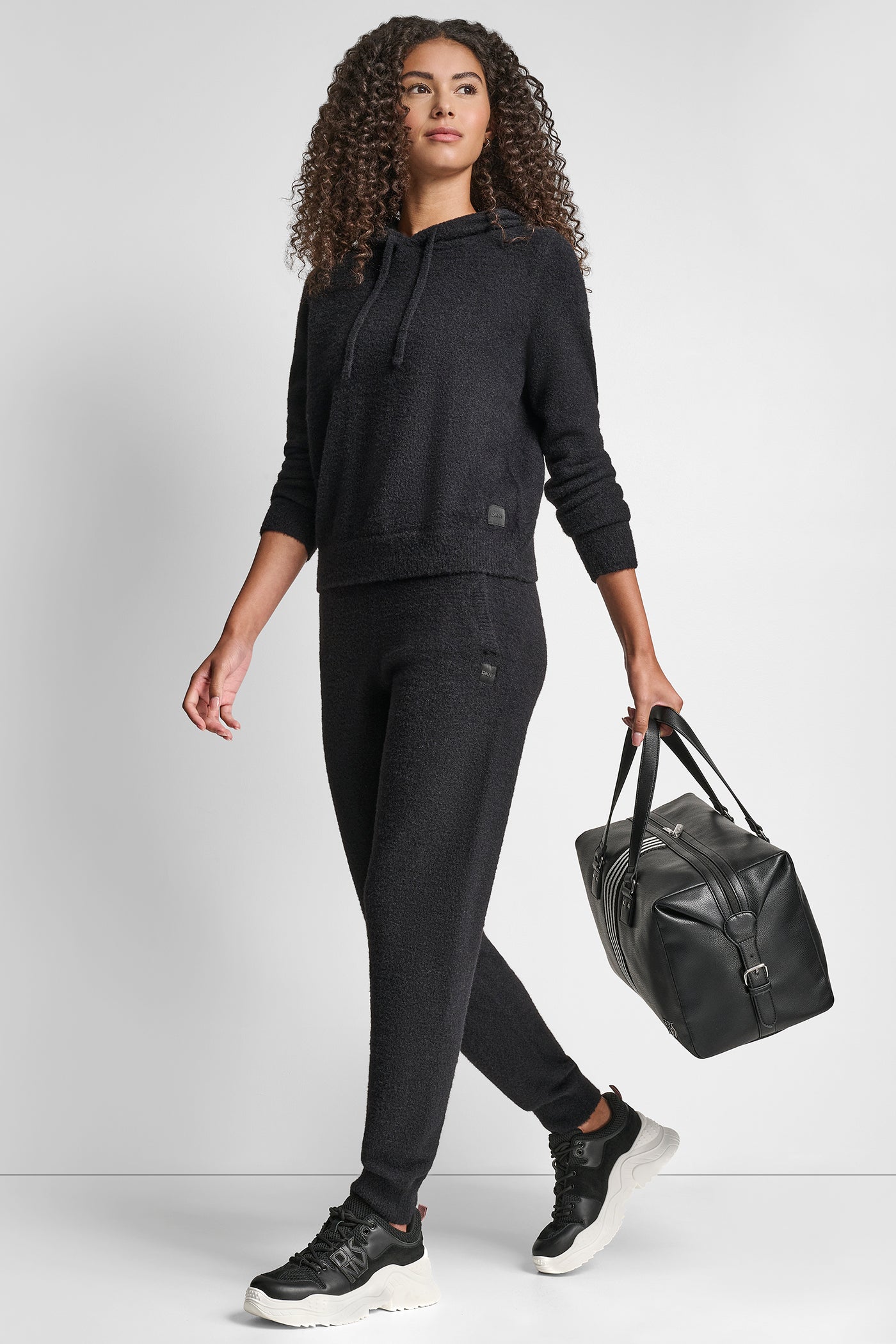 FEATHER YARN JOGGER WITH POCKETS AND TONAL LOGO VIEW 6 | DKNY Sport FEATHER YARN JOGGER WITH POCKETS AND TONAL LOGO VIEW 6 | DKNY Sport