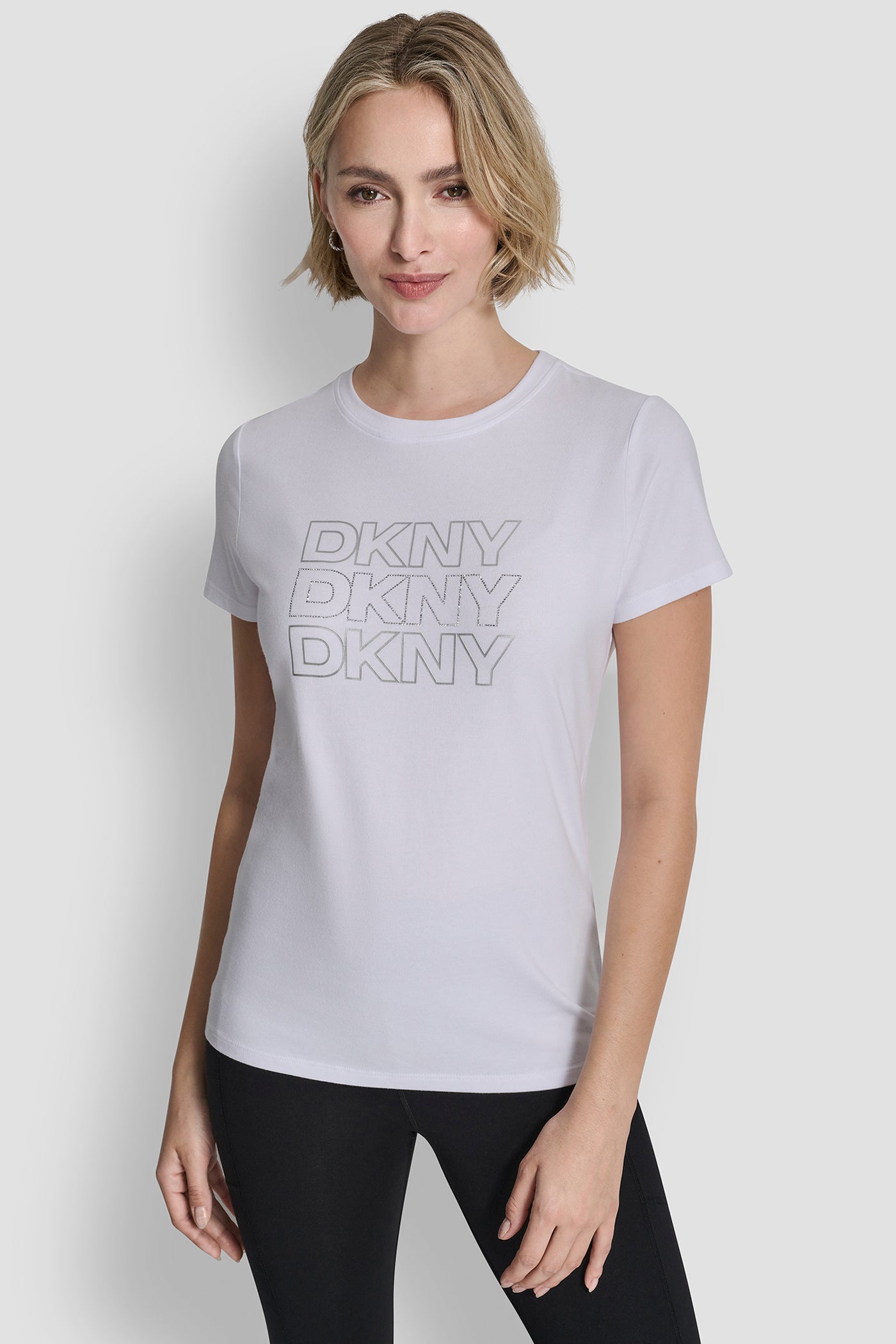 TRIPLE RHINESTONE FOIL LOGO TEE View 1 | Cozy Meets Cool TRIPLE RHINESTONE FOIL LOGO TEE View 1 | Cozy Meets Cool