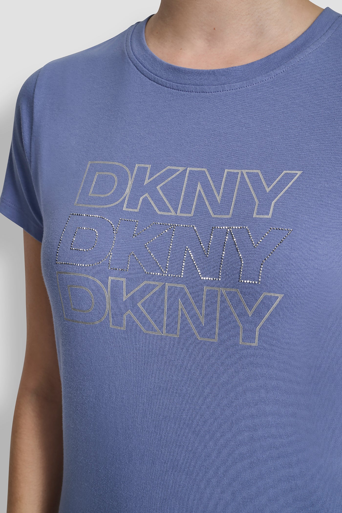 TRIPLE RHINESTONE FOIL LOGO TEE View 2 | Cozy Meets Cool TRIPLE RHINESTONE FOIL LOGO TEE View 2 | Cozy Meets Cool