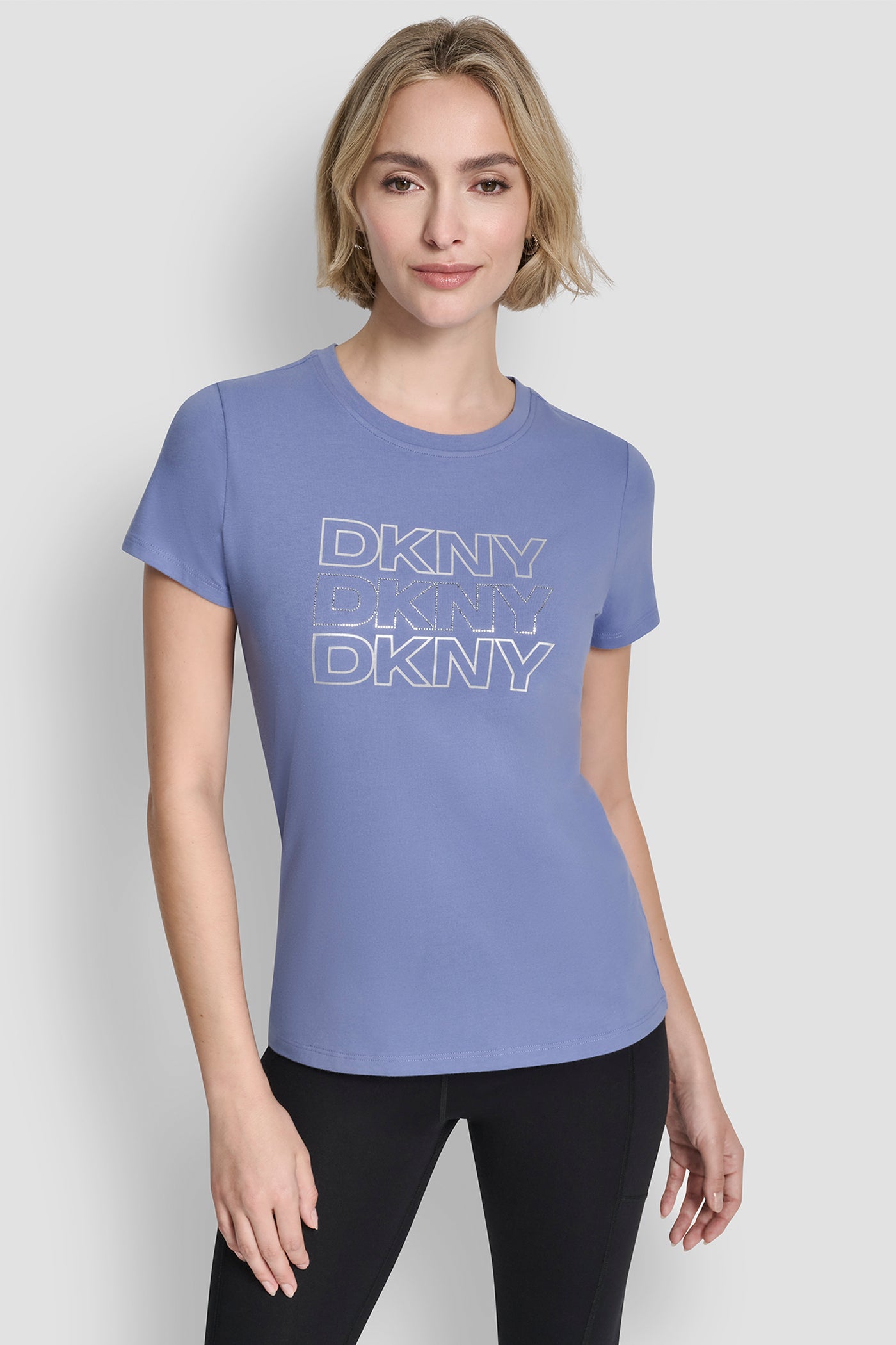 TRIPLE RHINESTONE FOIL LOGO TEE View 1 | Cozy Meets Cool TRIPLE RHINESTONE FOIL LOGO TEE View 1 | Cozy Meets Cool