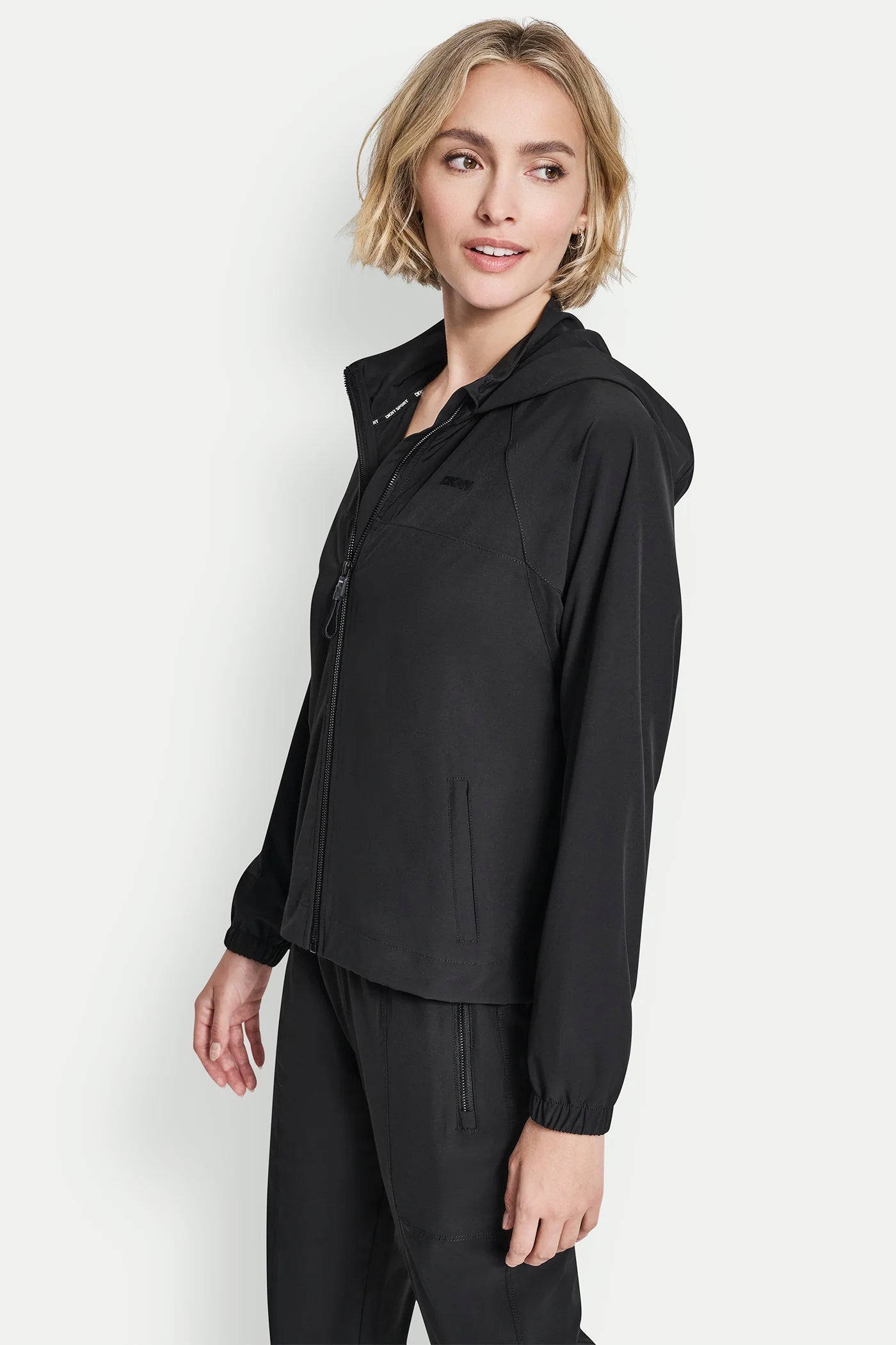 LOGO HOODED SHORT JACKET VIEW 3 | Women's Clearance LOGO HOODED SHORT JACKET VIEW 3 | Women's Clearance