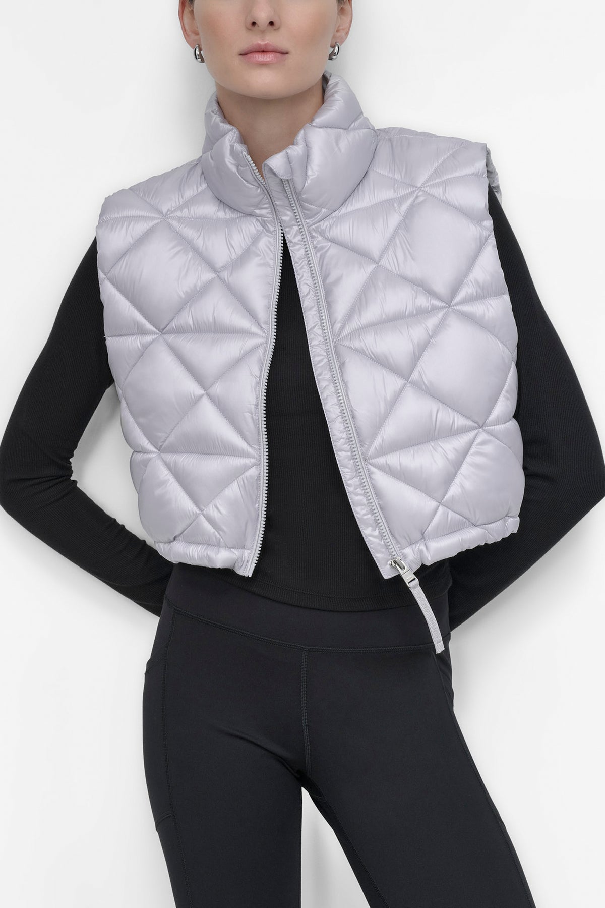 NOVELTY CROPPED DIAMOND QUILT VEST View 1 | Gifts Under $100 NOVELTY CROPPED DIAMOND QUILT VEST View 1 | Gifts Under $100