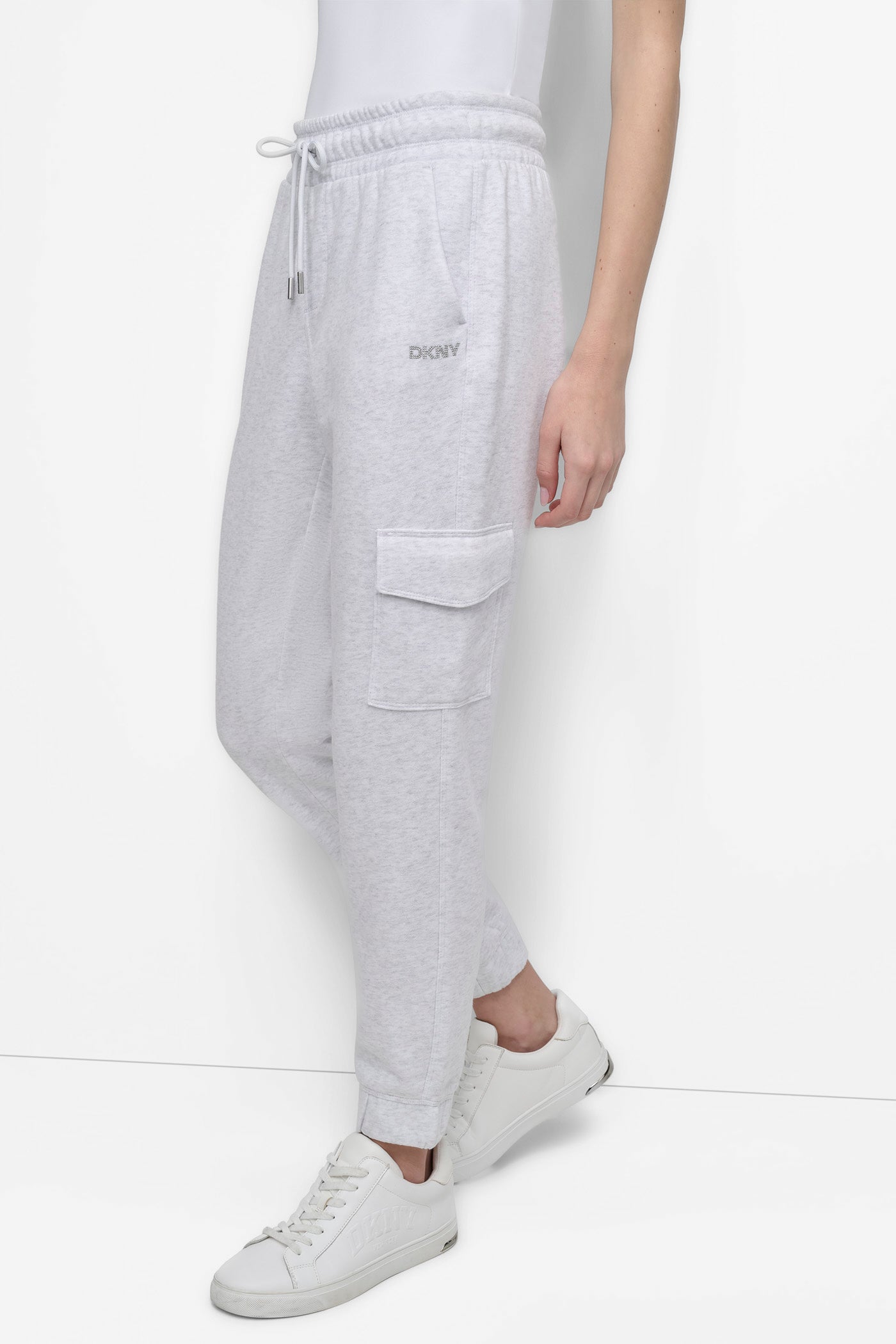 HIGH RISE LOGO EMBELLISHED SLIM CARGO JOGGER VIEW 3 HIGH RISE LOGO EMBELLISHED SLIM CARGO JOGGER VIEW 3
