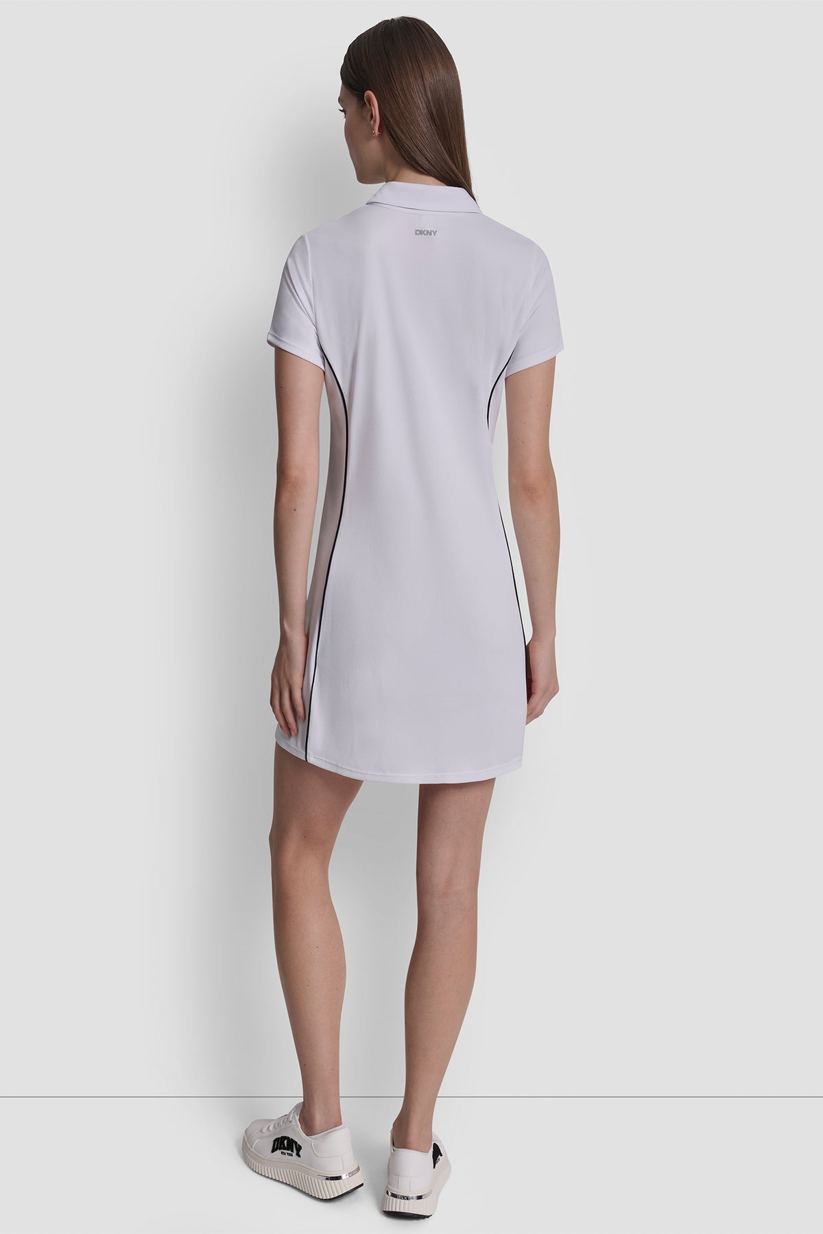 Half Zip Polo Dress With Contrast Piping | Activewear