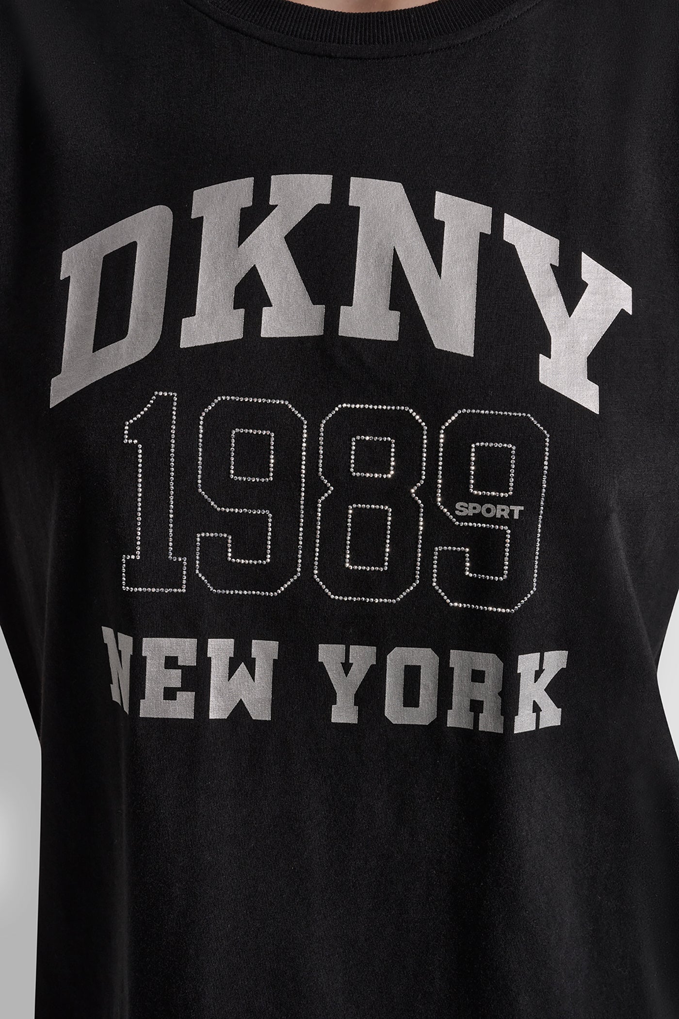 COTTON-JERSEY LOGO HIGH-LOW TEE VIEW 2
