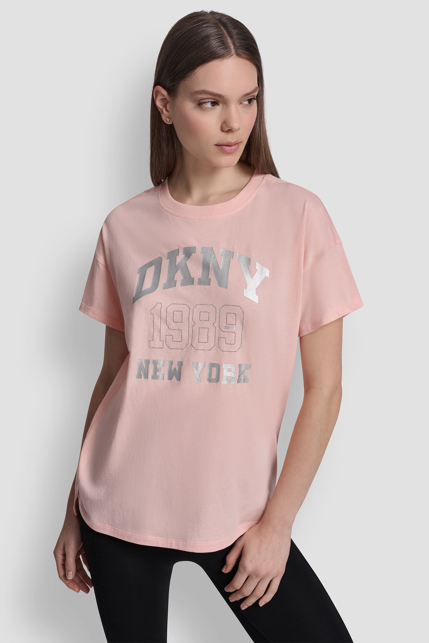 COTTON-JERSEY LOGO HIGH-LOW TEE View 1 | Women's Clearance COTTON-JERSEY LOGO HIGH-LOW TEE View 1 | Women's Clearance