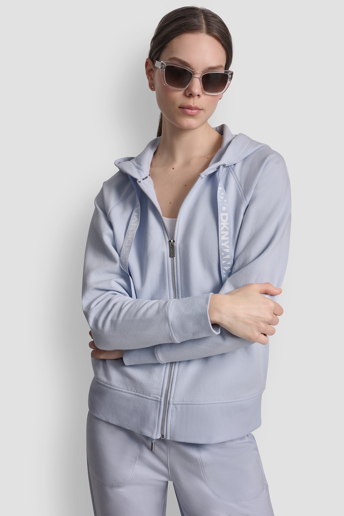 TWO-TONE LOGO DRAWSTRING HOODIE VIEW 4 | Women's Clearance TWO-TONE LOGO DRAWSTRING HOODIE VIEW 4 | Women's Clearance