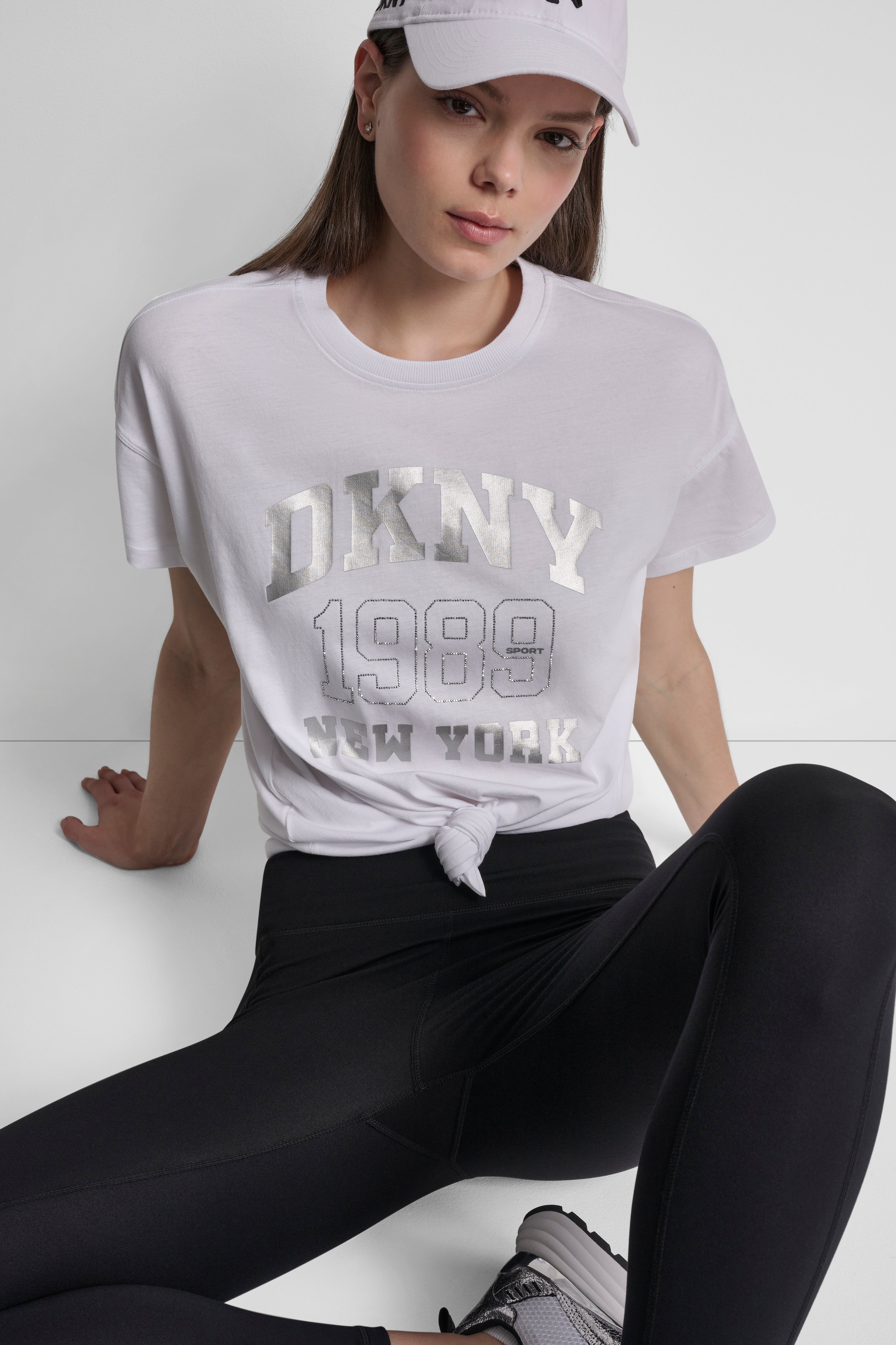 COTTON-JERSEY LOGO HIGH-LOW TEE View 1 | Women's Clearance COTTON-JERSEY LOGO HIGH-LOW TEE View 1 | Women's Clearance