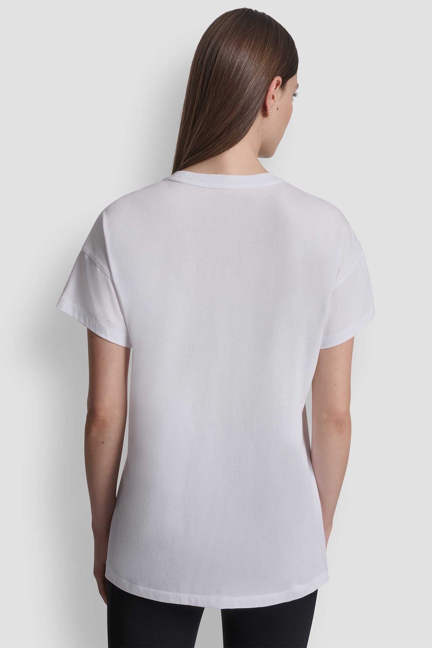 DKNY ホワイト ラップドレス サイズ8 Dkny 1989 Logo Rhinestud Tee | Tee | DKNY