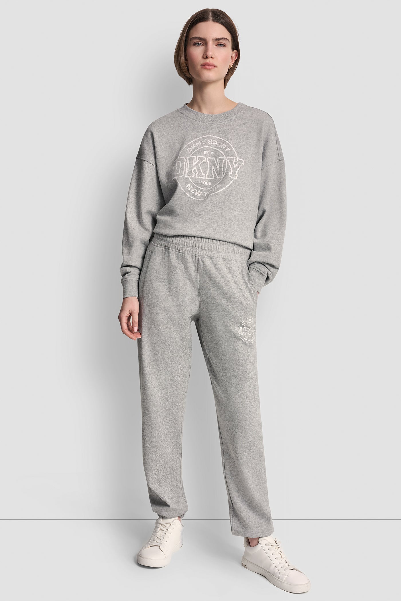 COTTON-BLEND TERRY HIGH-RISE LOGO RELAXED JOGGER View 2 | Sweatshirts & Joggers COTTON-BLEND TERRY HIGH-RISE LOGO RELAXED JOGGER View 2 | Sweatshirts & Joggers