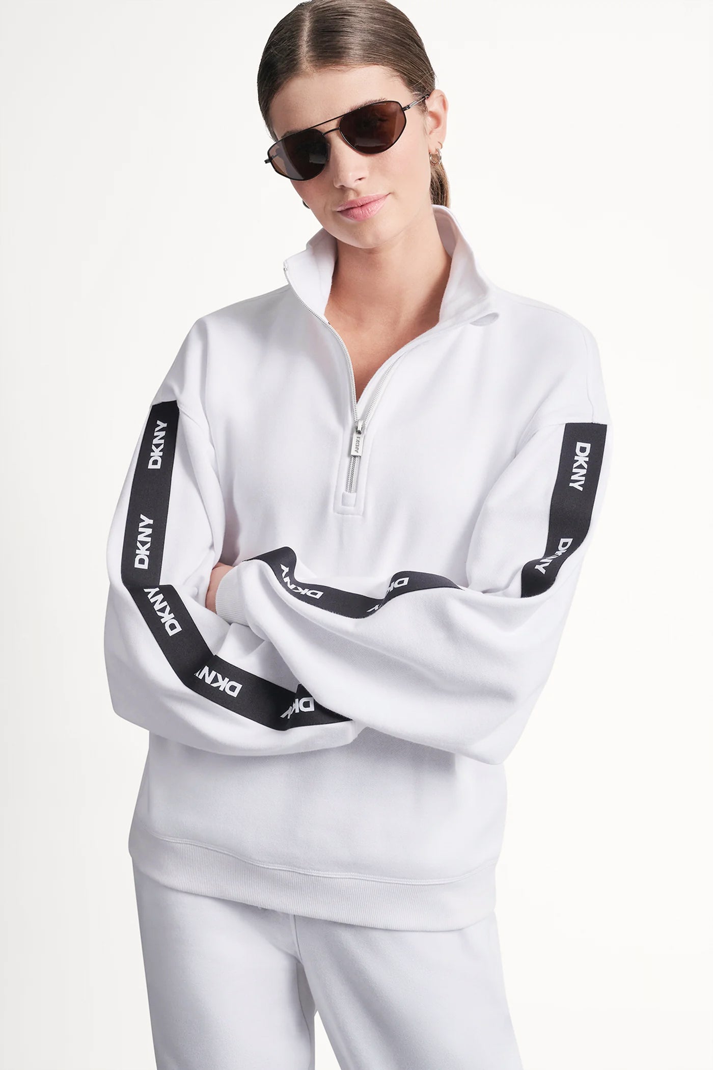 LOGO QUARTER-ZIP SWEATSHIRT View 1 | Women's Clearance LOGO QUARTER-ZIP SWEATSHIRT View 1 | Women's Clearance