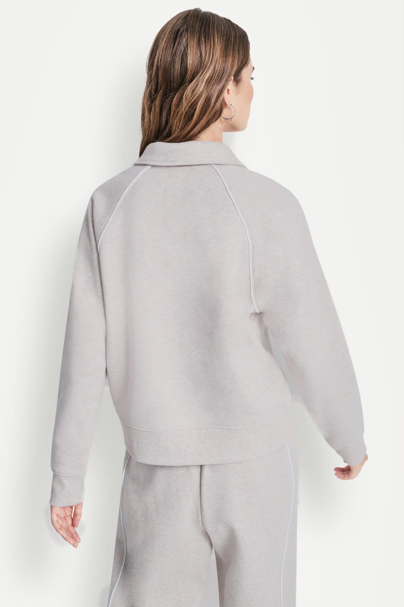 Piped Logo Polo Sweatshirt | Sweatshirt | DKNY
