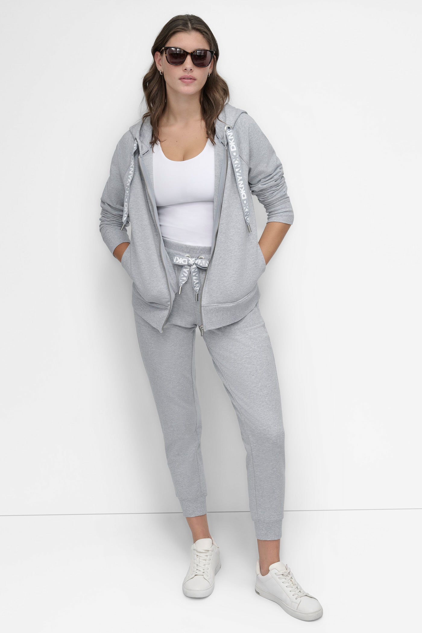 TWO-TONE LOGO DRAWSTRING HOODIE VIEW 6 | Cozy Meets Cool TWO-TONE LOGO DRAWSTRING HOODIE VIEW 6 | Cozy Meets Cool