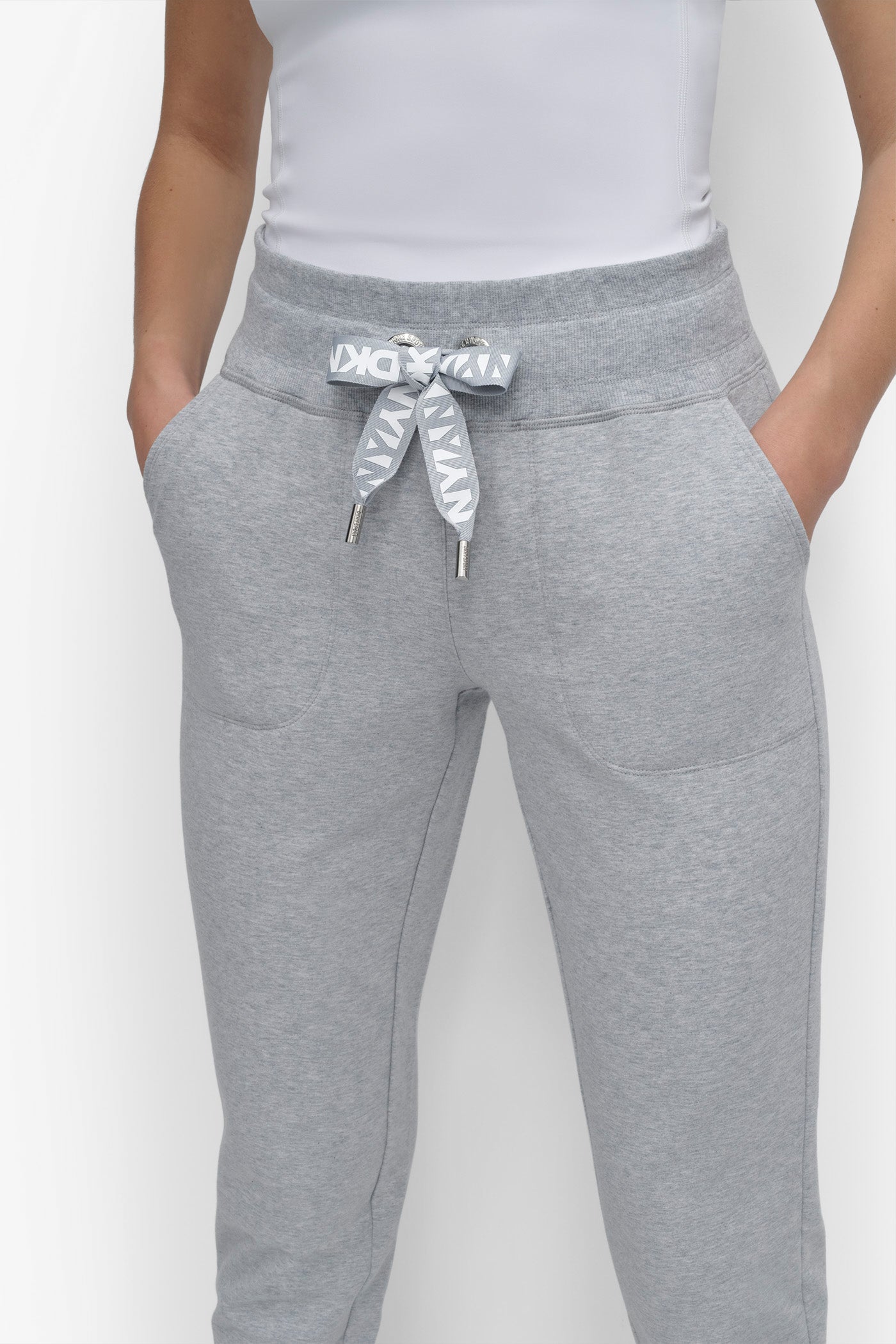 TWO-TONE HIGH-RISE LOGO DRAWSTRING SKINNY JOGGER View 1 | Gifts For Her TWO-TONE HIGH-RISE LOGO DRAWSTRING SKINNY JOGGER View 1 | Gifts For Her