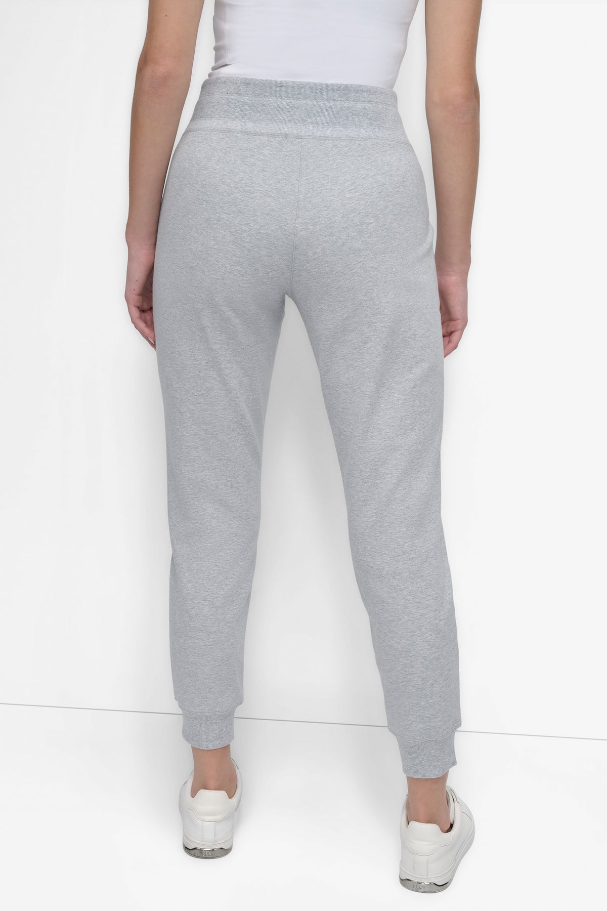 Two Tone High Rise Logo Drawstring Skinny Jogger | Jogger | DKNY