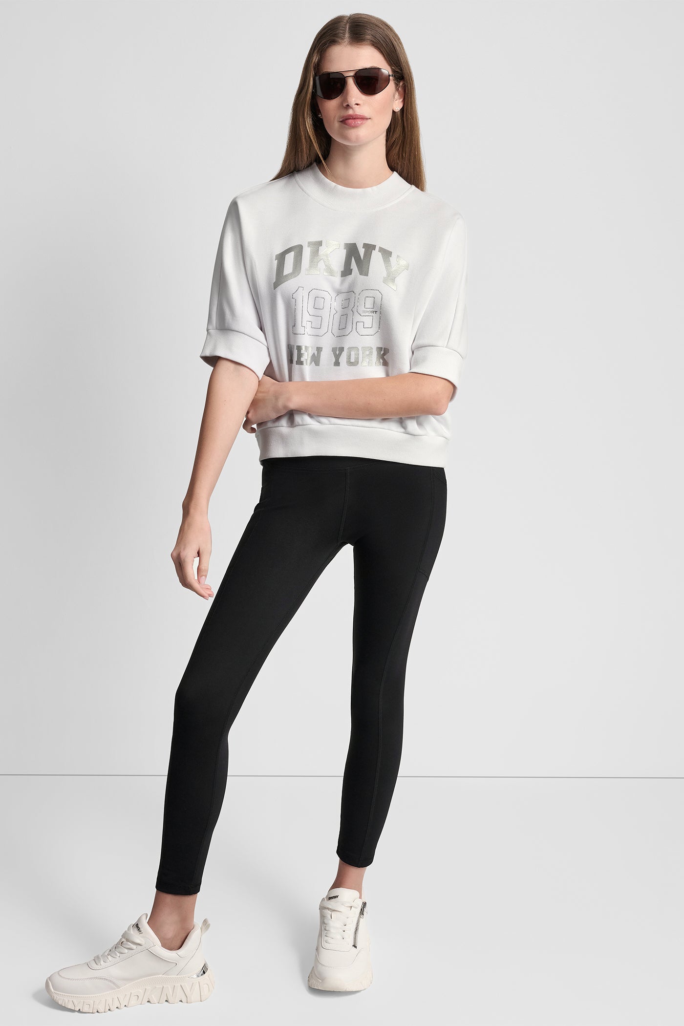 COTTON-BLEND TERRY SHORT SLEEVE LOGO HIGH-LOW TEE View 2 | Sweatshirts & Joggers COTTON-BLEND TERRY SHORT SLEEVE LOGO HIGH-LOW TEE View 2 | Sweatshirts & Joggers