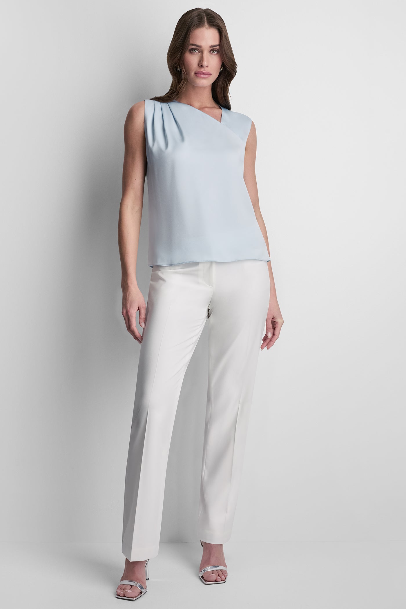 ASYMETRICAL SLEEVELESS BLOUSE View 2 | Women's Clearance ASYMETRICAL SLEEVELESS BLOUSE View 2 | Women's Clearance