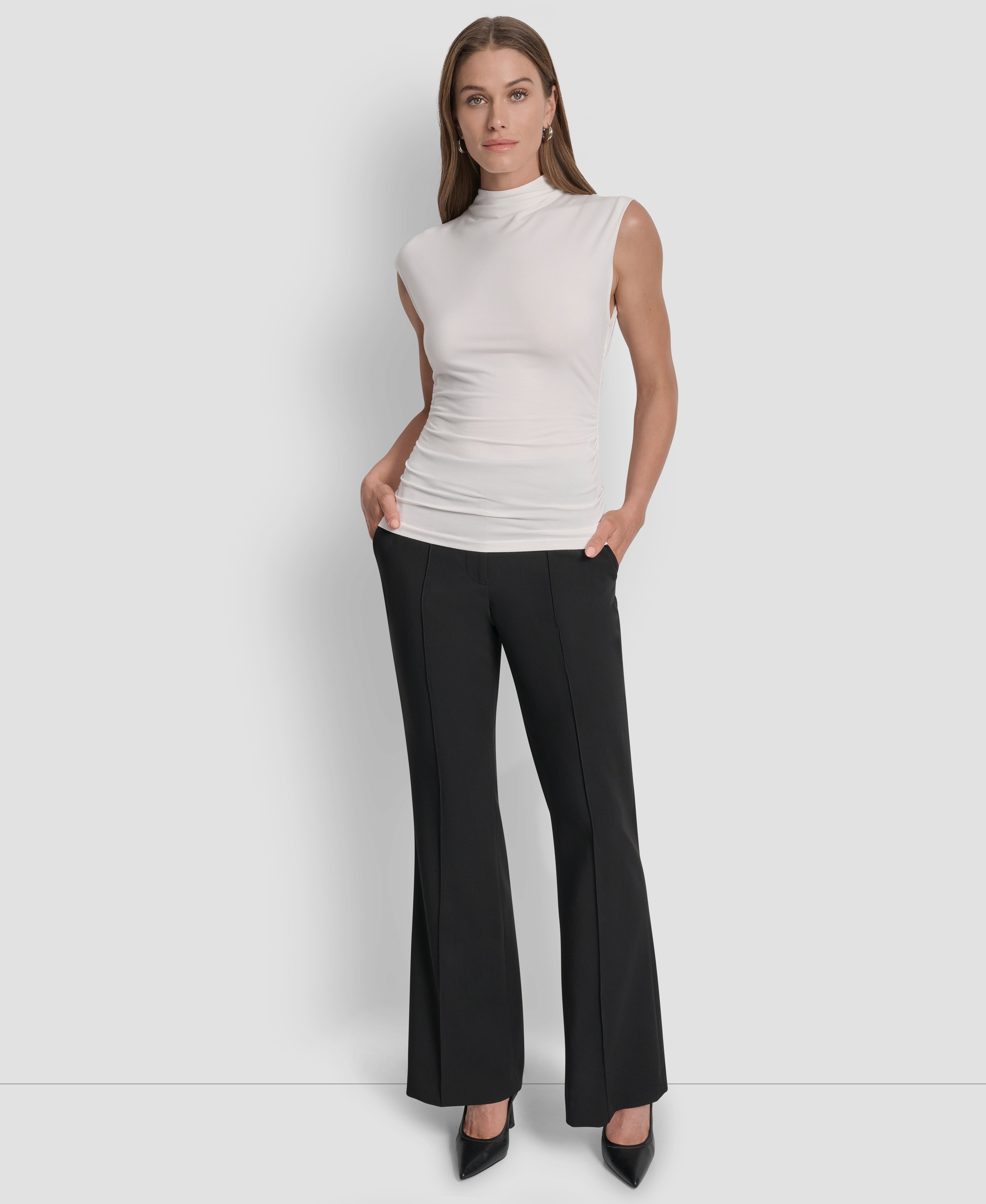 SLEEVELESS SIDE RUCHED TOP VIEW 6 | WOMEN'S SWEATERS & TOPS SLEEVELESS SIDE RUCHED TOP VIEW 6 | WOMEN'S SWEATERS & TOPS