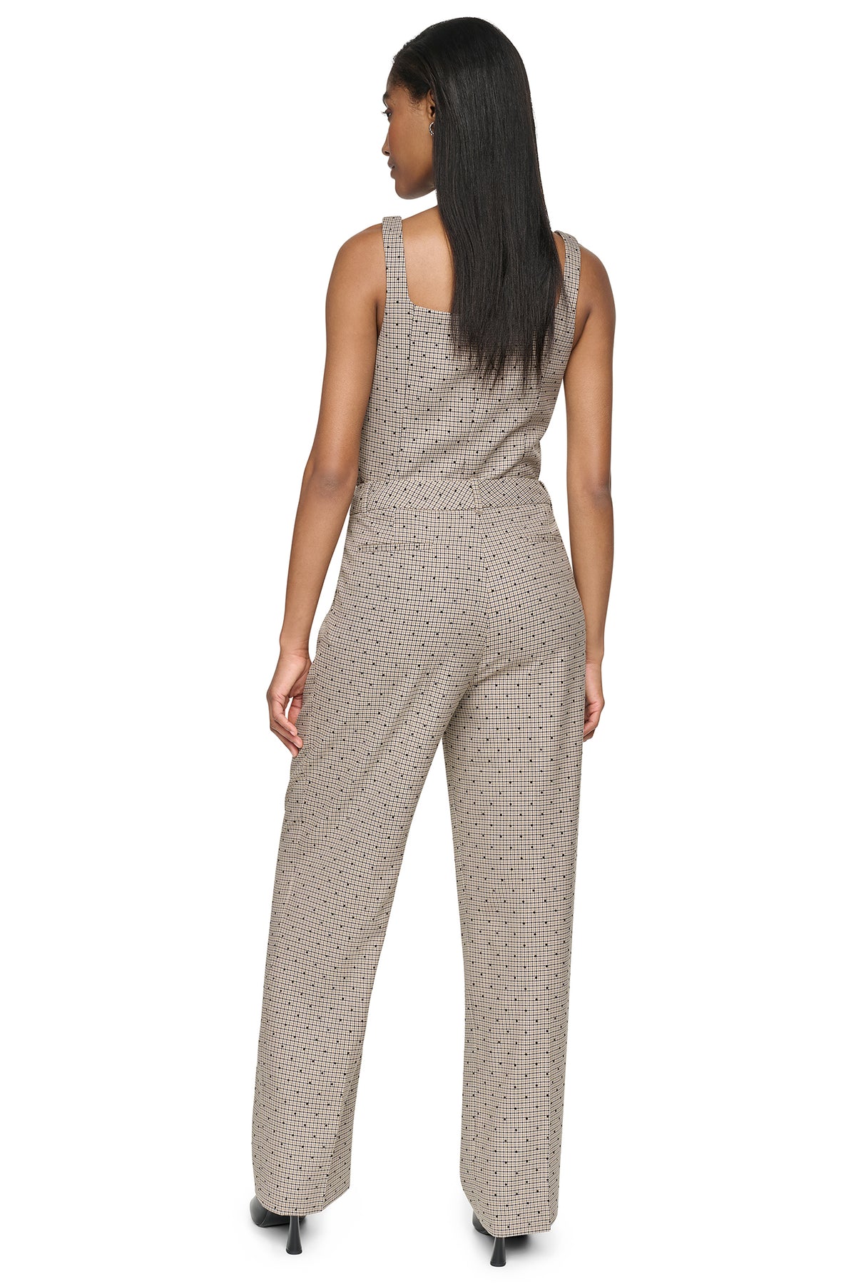 HOUNDSTOOTH CHECKERED HIGH-RISE PANT VIEW 2