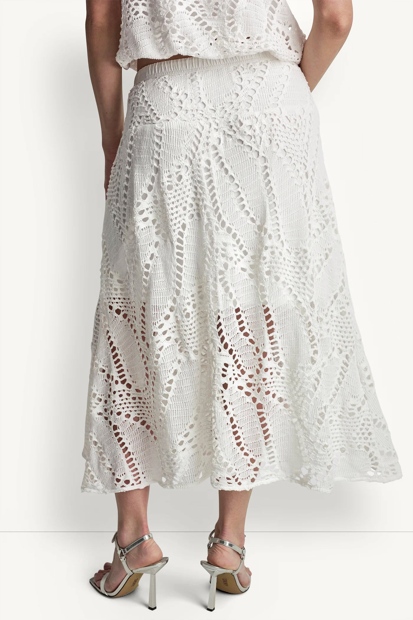 COTTON-BLEND CROCHET LEAF MIDI SKIRT VIEW 3 | Women's Clearance COTTON-BLEND CROCHET LEAF MIDI SKIRT VIEW 3 | Women's Clearance