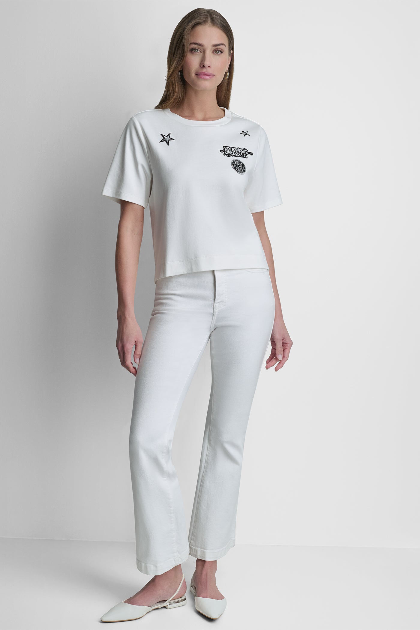 COTTON SHORT SLEEVE LOGO TOP VIEW 6 | Women's Clearance COTTON SHORT SLEEVE LOGO TOP VIEW 6 | Women's Clearance