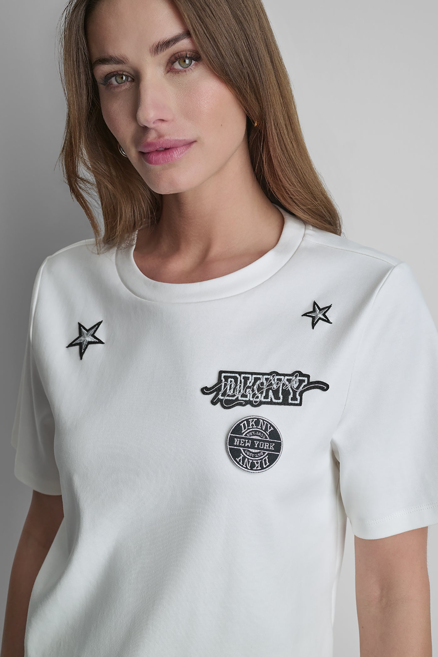 COTTON SHORT SLEEVE LOGO TOP VIEW 5 | Women's Clearance COTTON SHORT SLEEVE LOGO TOP VIEW 5 | Women's Clearance