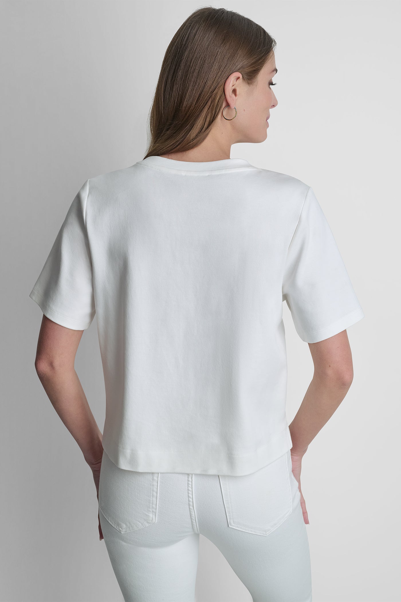 COTTON SHORT SLEEVE LOGO TOP VIEW 3 | Women's Clearance COTTON SHORT SLEEVE LOGO TOP VIEW 3 | Women's Clearance