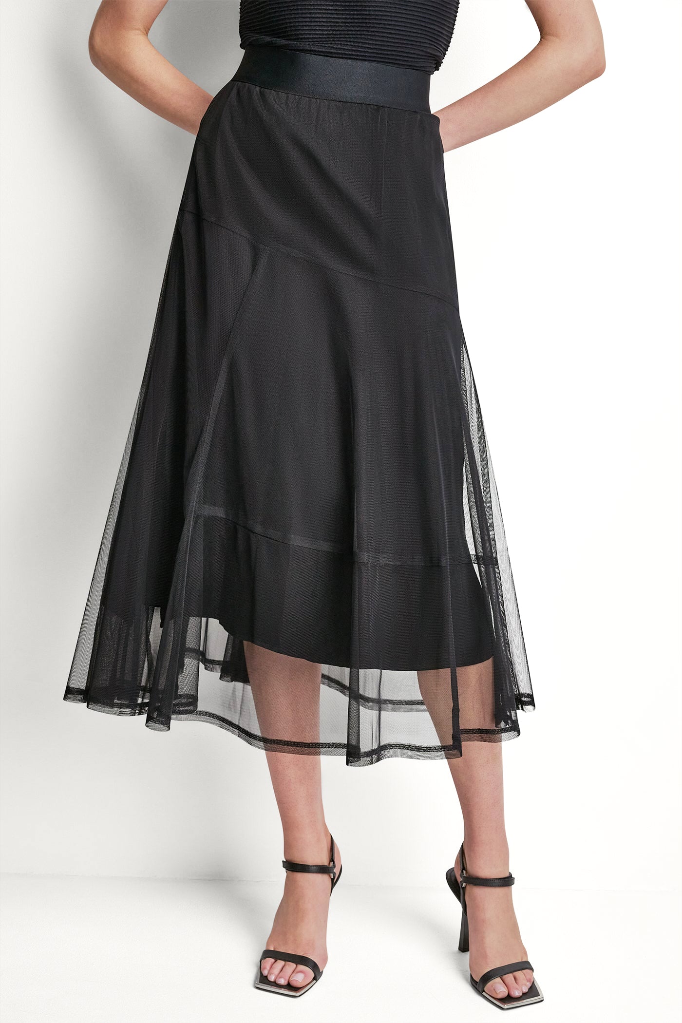 LAYERED MESH MIDI SKIRT View 2 | Skirts LAYERED MESH MIDI SKIRT View 2 | Skirts