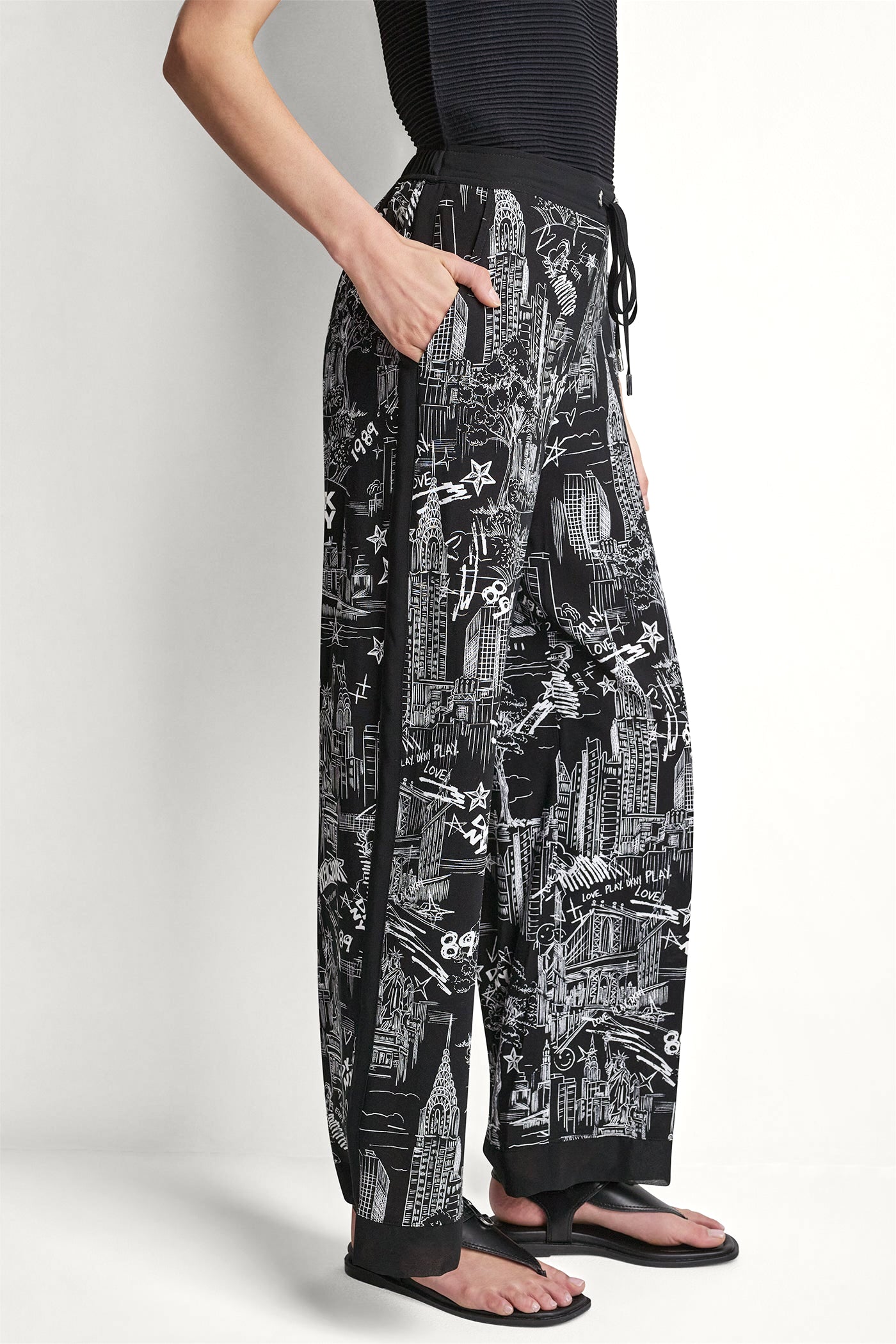 PRINTED DRAWSTRING WIDE LEG PANT VIEW 4 | Gifts Under $100 PRINTED DRAWSTRING WIDE LEG PANT VIEW 4 | Gifts Under $100