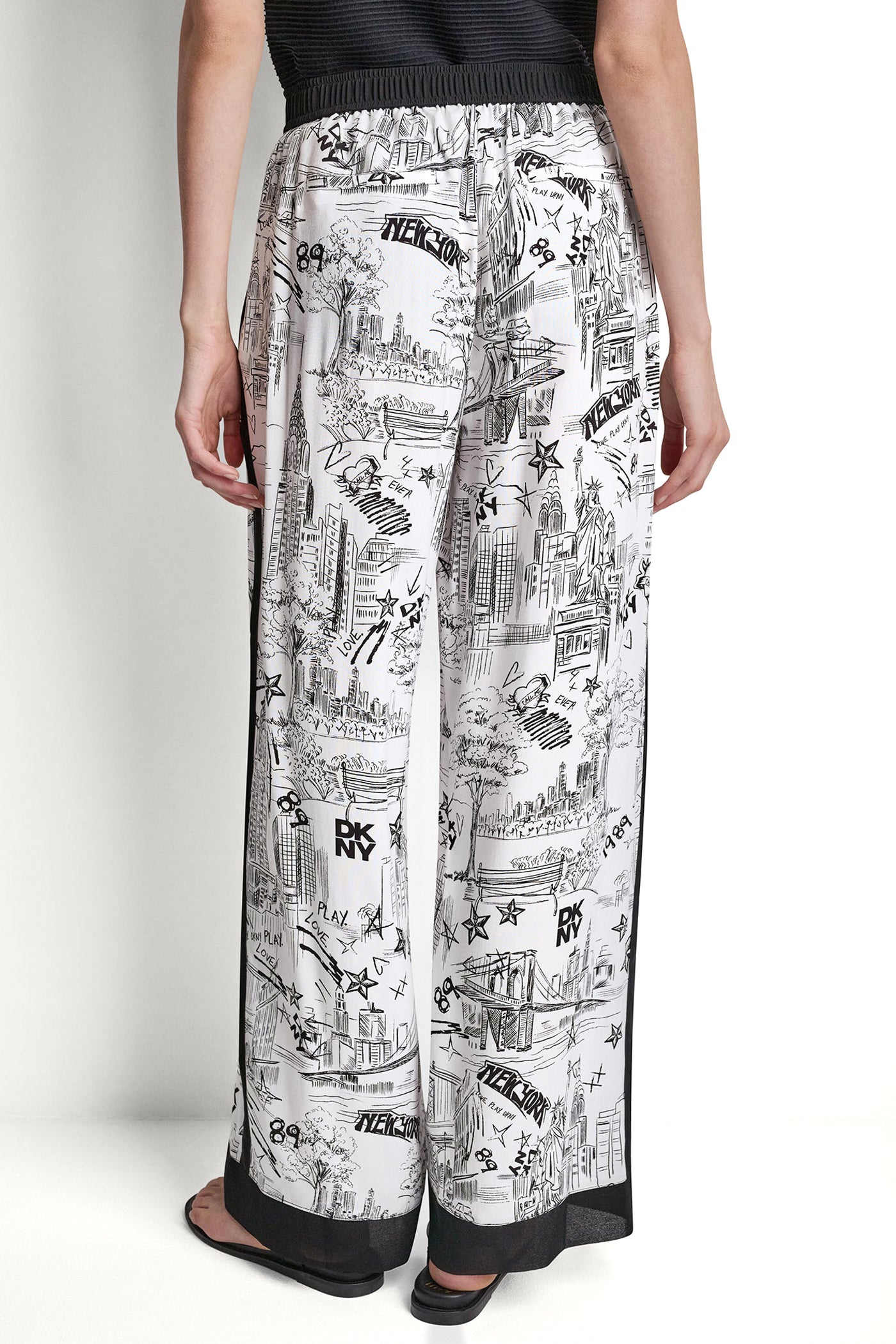 PRINTED DRAWSTRING WIDE LEG PANT VIEW 3 | Pants & Denim PRINTED DRAWSTRING WIDE LEG PANT VIEW 3 | Pants & Denim