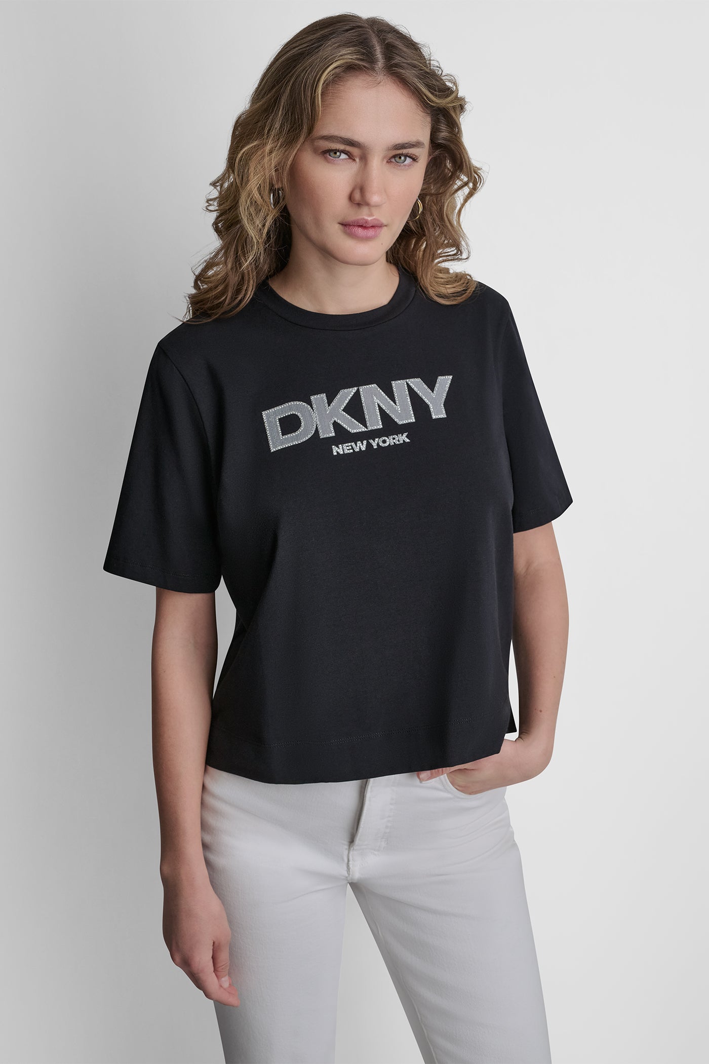 CRYSTAL BORDER LOGO GRAPHIC TEE View 1 | Women's Clearance CRYSTAL BORDER LOGO GRAPHIC TEE View 1 | Women's Clearance