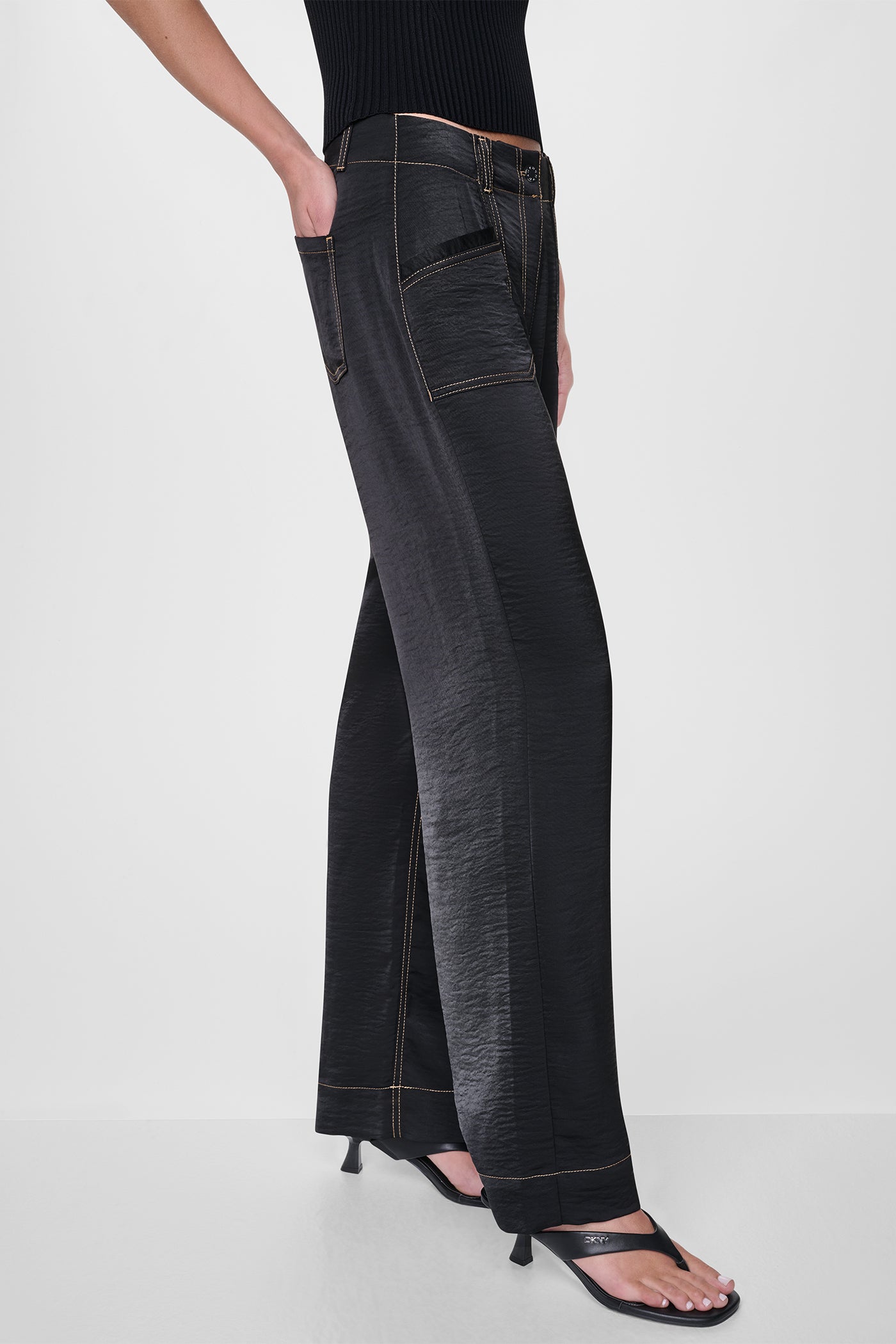 TOP STITCH STRAIGHT LEG PANT VIEW 2