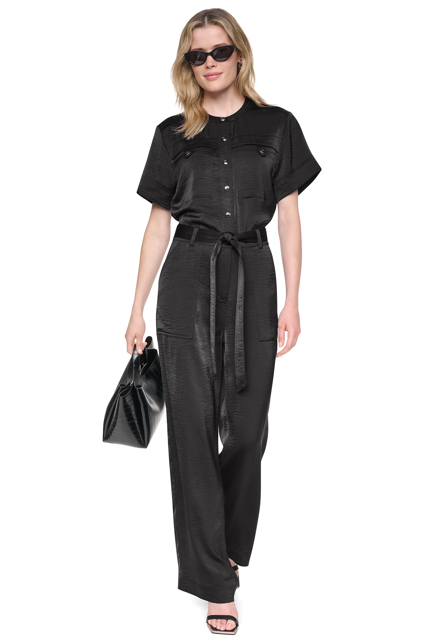 BUTTON FRONT UTILITY JUMPSUIT View 1 | SALE BUTTON FRONT UTILITY JUMPSUIT View 1 | SALE