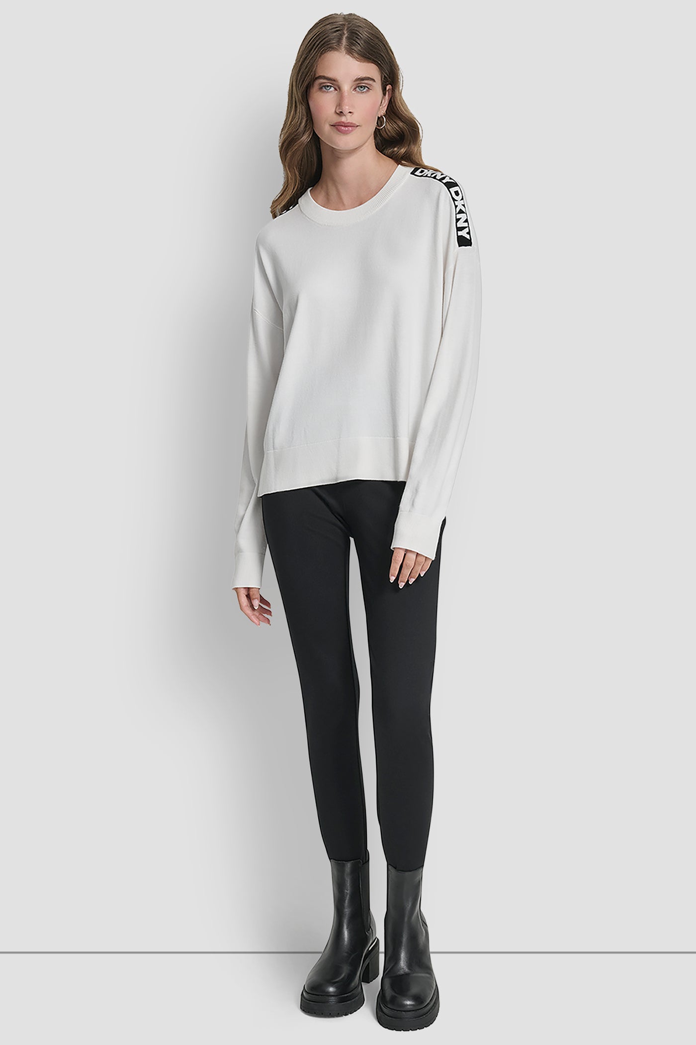 LONG SLEEVE LOGO TAPE SWEATER VIEW 6 | Clothing LONG SLEEVE LOGO TAPE SWEATER VIEW 6 | Clothing