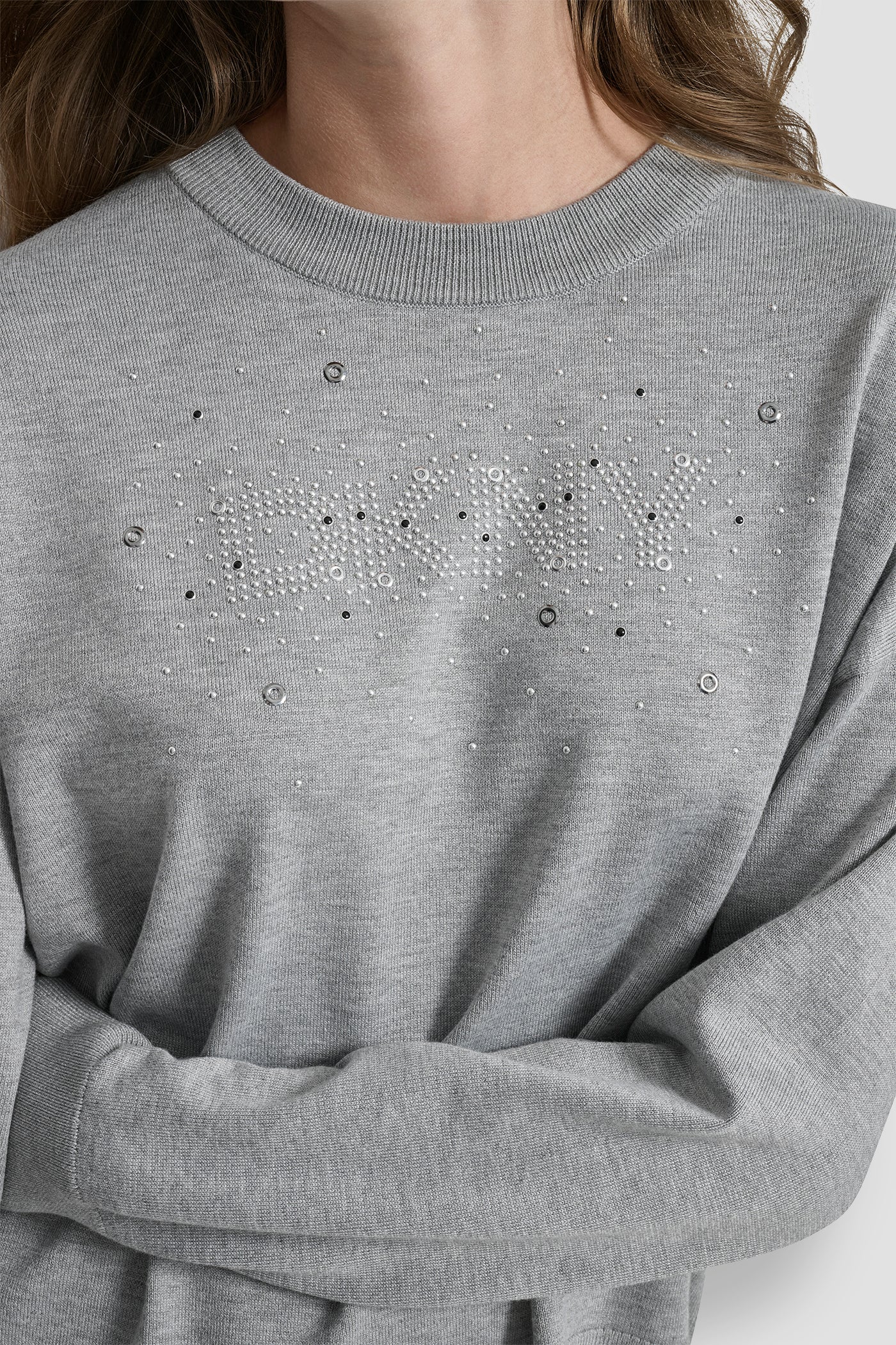 LONG SLEEVE GLITTER LOGO PULLOVER SWEATER VIEW 6 | WOMEN'S SWEATERS & TOPS LONG SLEEVE GLITTER LOGO PULLOVER SWEATER VIEW 6 | WOMEN'S SWEATERS & TOPS