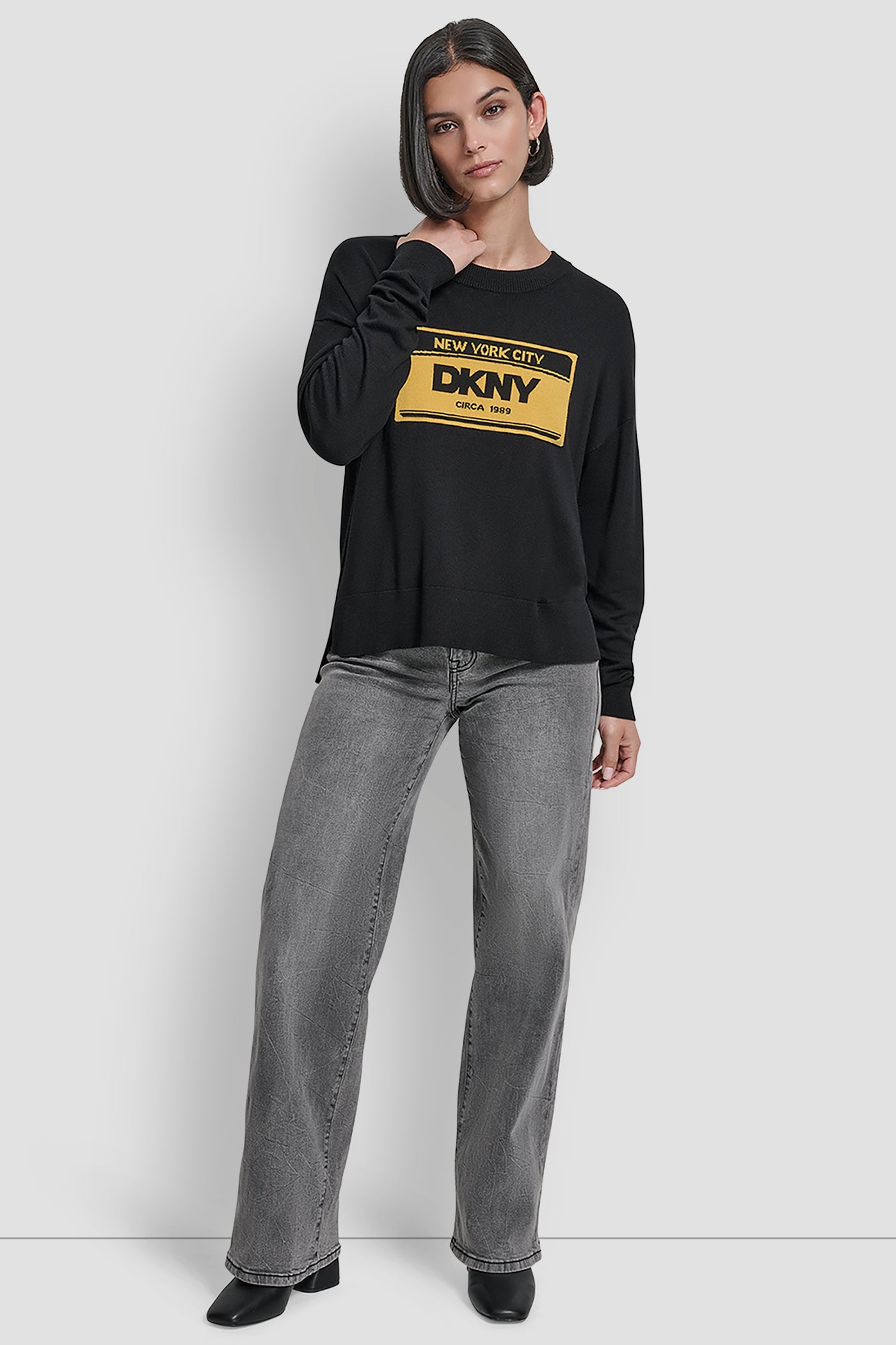 LONG SLEEVE LICENSE PLATE LOGO SWEATER VIEW 4 | New Arrivals LONG SLEEVE LICENSE PLATE LOGO SWEATER VIEW 4 | New Arrivals