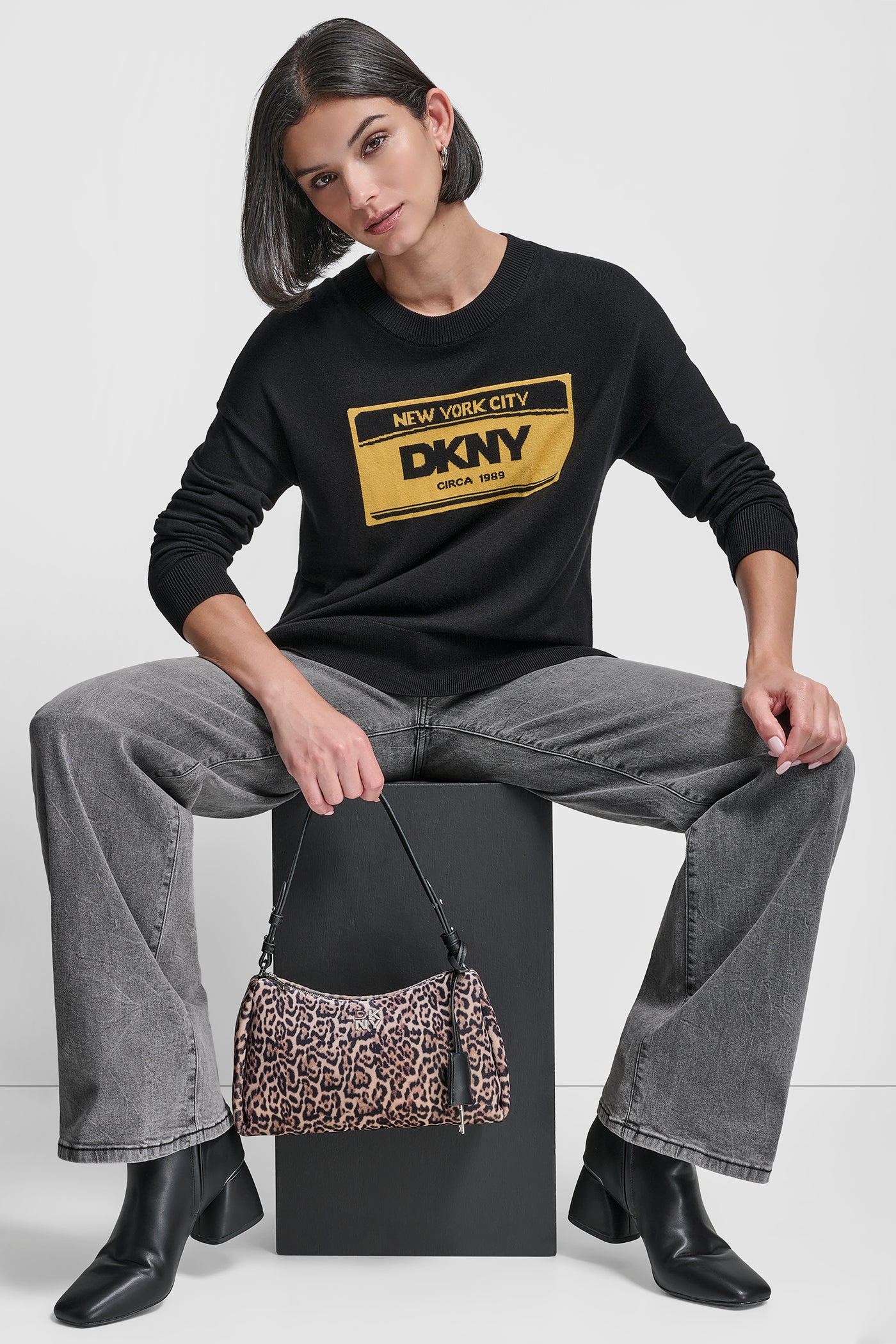 LONG SLEEVE LICENSE PLATE LOGO SWEATER VIEW 5 | New Arrivals LONG SLEEVE LICENSE PLATE LOGO SWEATER VIEW 5 | New Arrivals