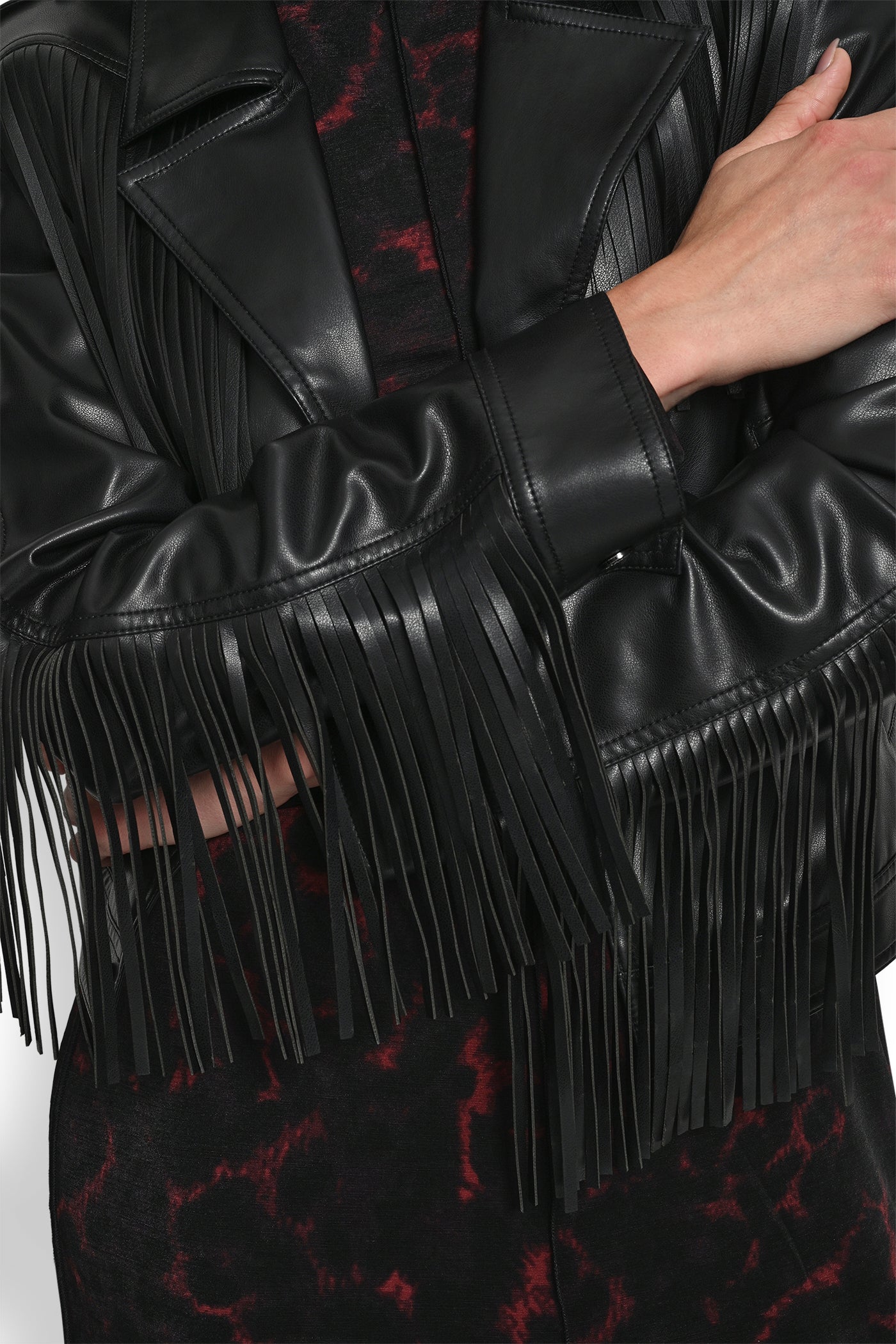 LONG SLEEEVE FRINGE CROP JACKET VIEW 6 | Back-To-School Shop LONG SLEEEVE FRINGE CROP JACKET VIEW 6 | Back-To-School Shop