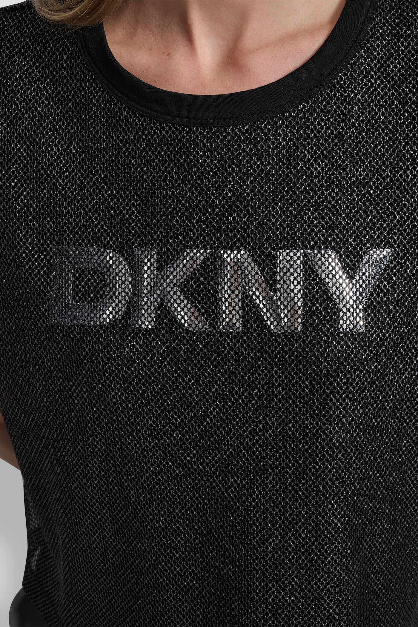 SHORT SLEEVE MESH OVERLAY LOGO KNIT TOP VIEW 4 | WOMEN'S SWEATERS & TOPS SHORT SLEEVE MESH OVERLAY LOGO KNIT TOP VIEW 4 | WOMEN'S SWEATERS & TOPS