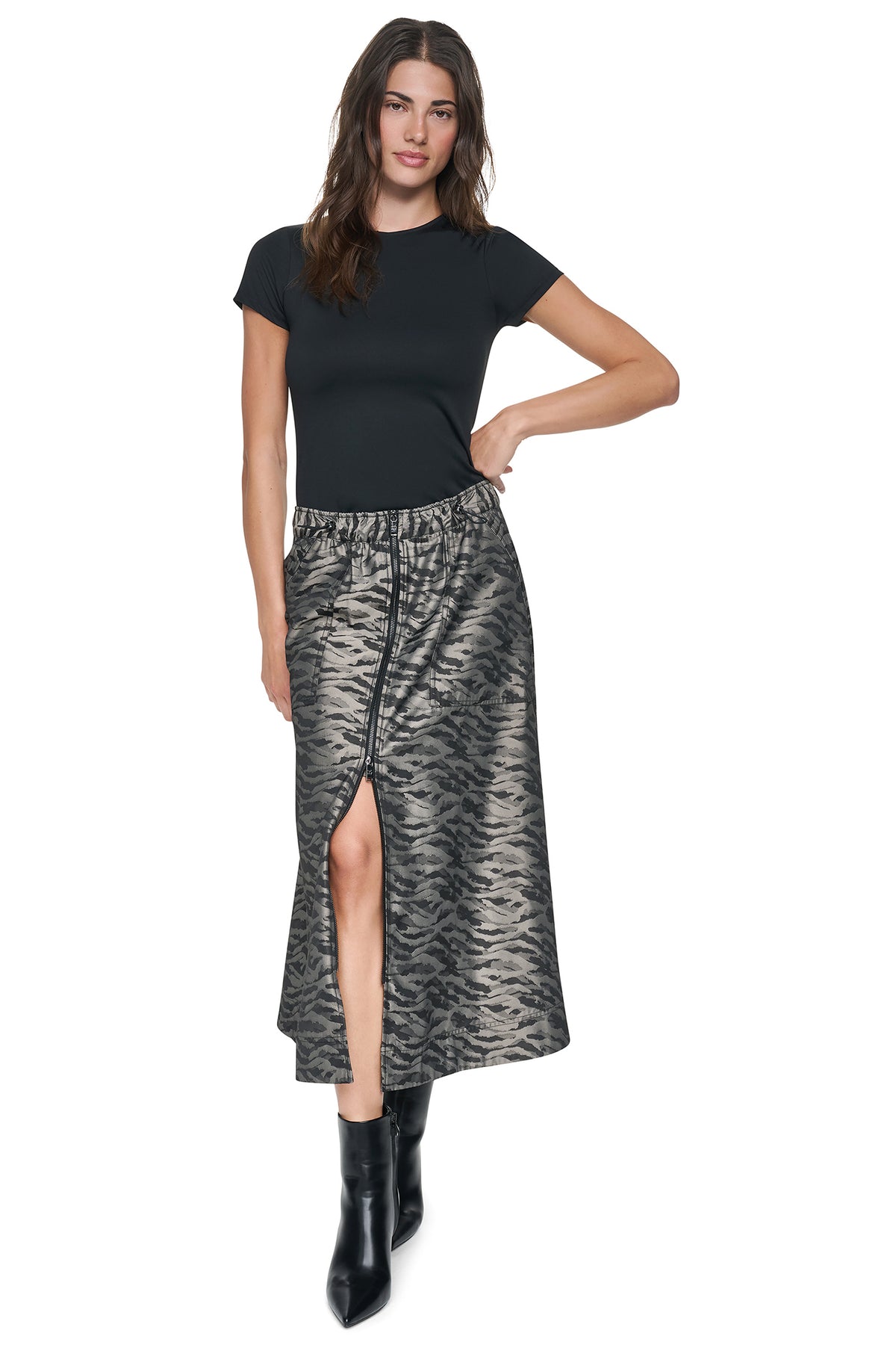 FRONT ZIP ANIMAL JACQUARD SKIRT View 2 | New clothing FRONT ZIP ANIMAL JACQUARD SKIRT View 2 | New clothing