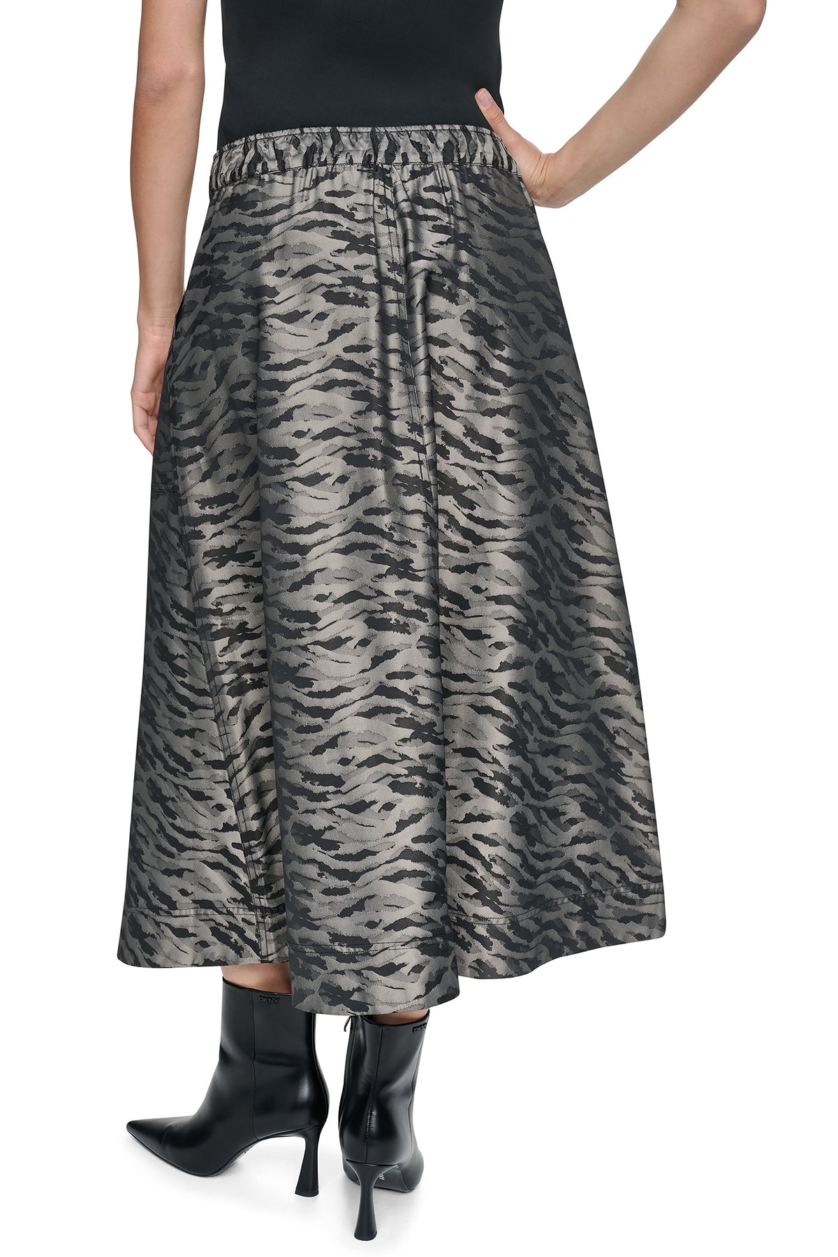 FRONT ZIP ANIMAL JACQUARD SKIRT VIEW 2