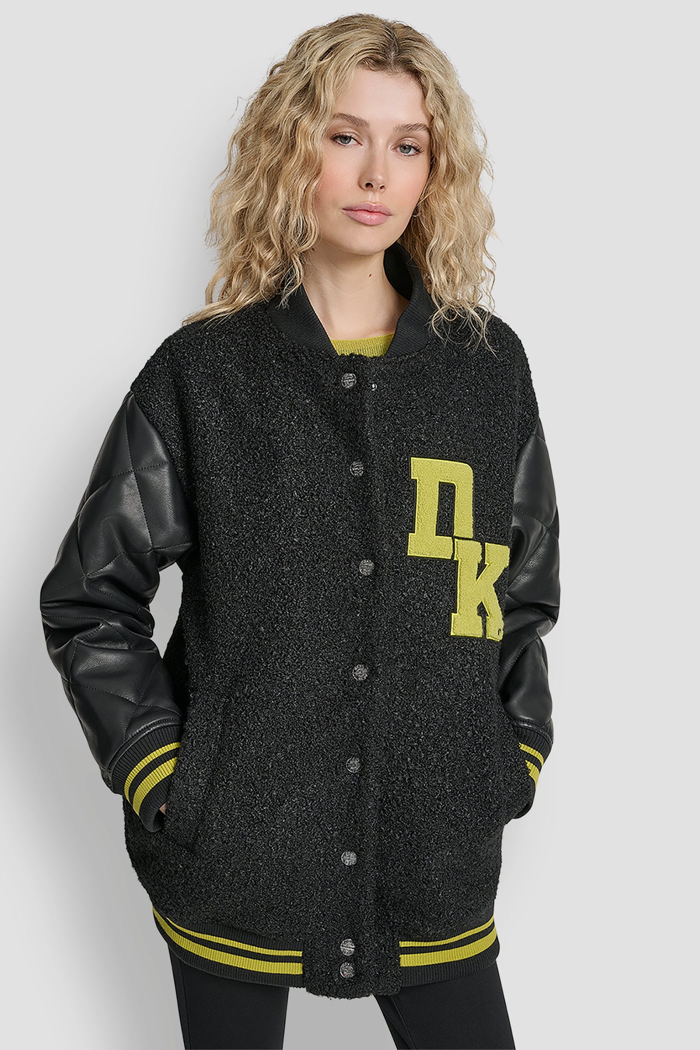 LONG SLEEVE TIGHT BOUCLE LOGO BUTTON FRONT JACKET VIEW 5 | Jackets & Trench Coats LONG SLEEVE TIGHT BOUCLE LOGO BUTTON FRONT JACKET VIEW 5 | Jackets & Trench Coats