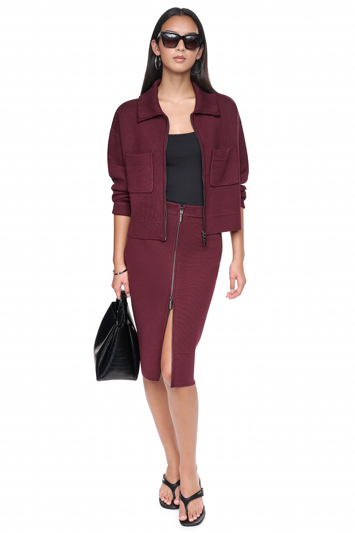 ZIP-FRONT SWEATER JACKET View 2 | WOMEN'S SWEATERS & TOPS ZIP-FRONT SWEATER JACKET View 2 | WOMEN'S SWEATERS & TOPS