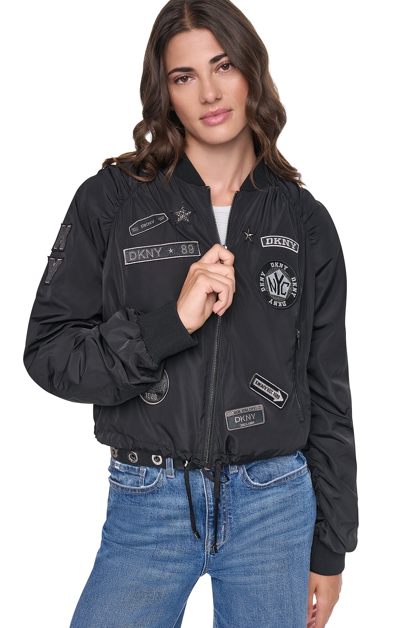 PINS & PATCHES RUCHED JACKET View 1 | WOMENS COATS & JACKETS PINS & PATCHES RUCHED JACKET View 1 | WOMENS COATS & JACKETS