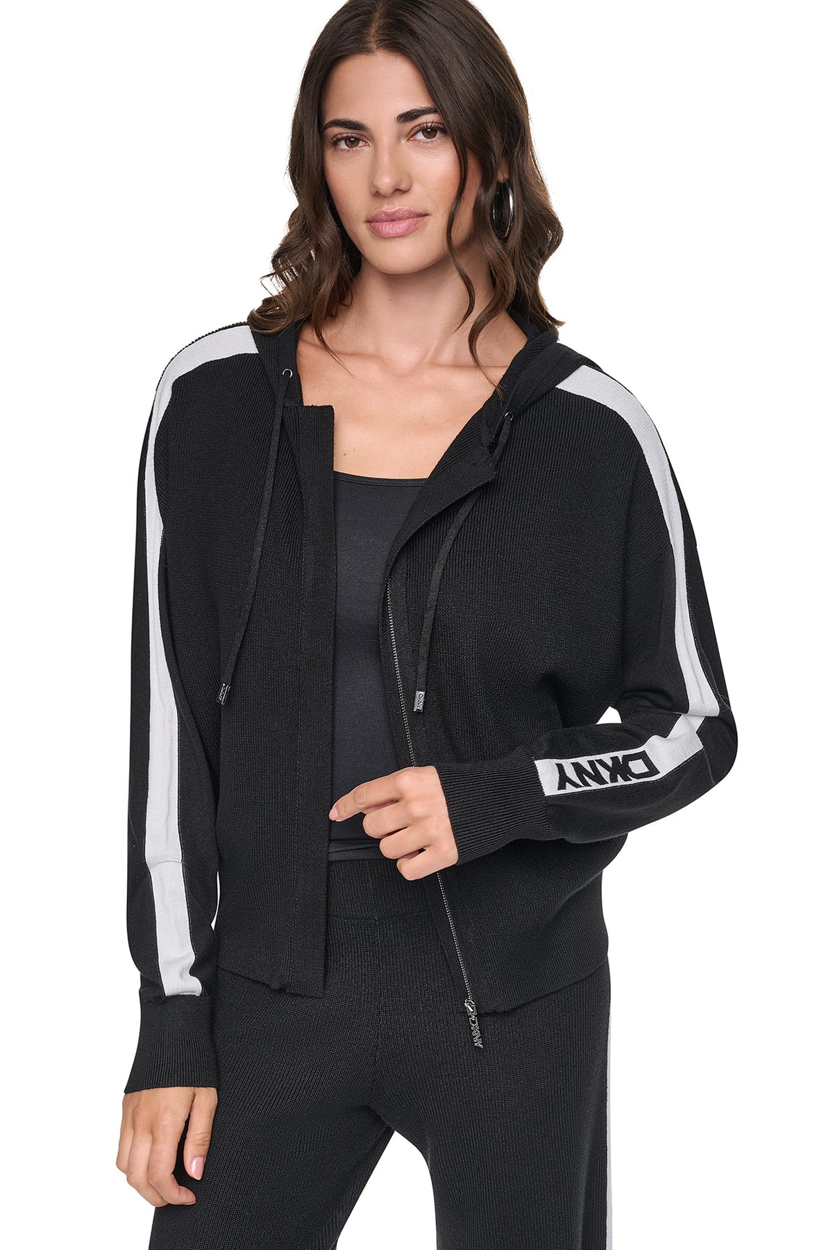 LOGO STRIPE HOODIE SWEATER View 1 | Weekend Event 40% off Select Styles LOGO STRIPE HOODIE SWEATER View 1 | Weekend Event 40% off Select Styles
