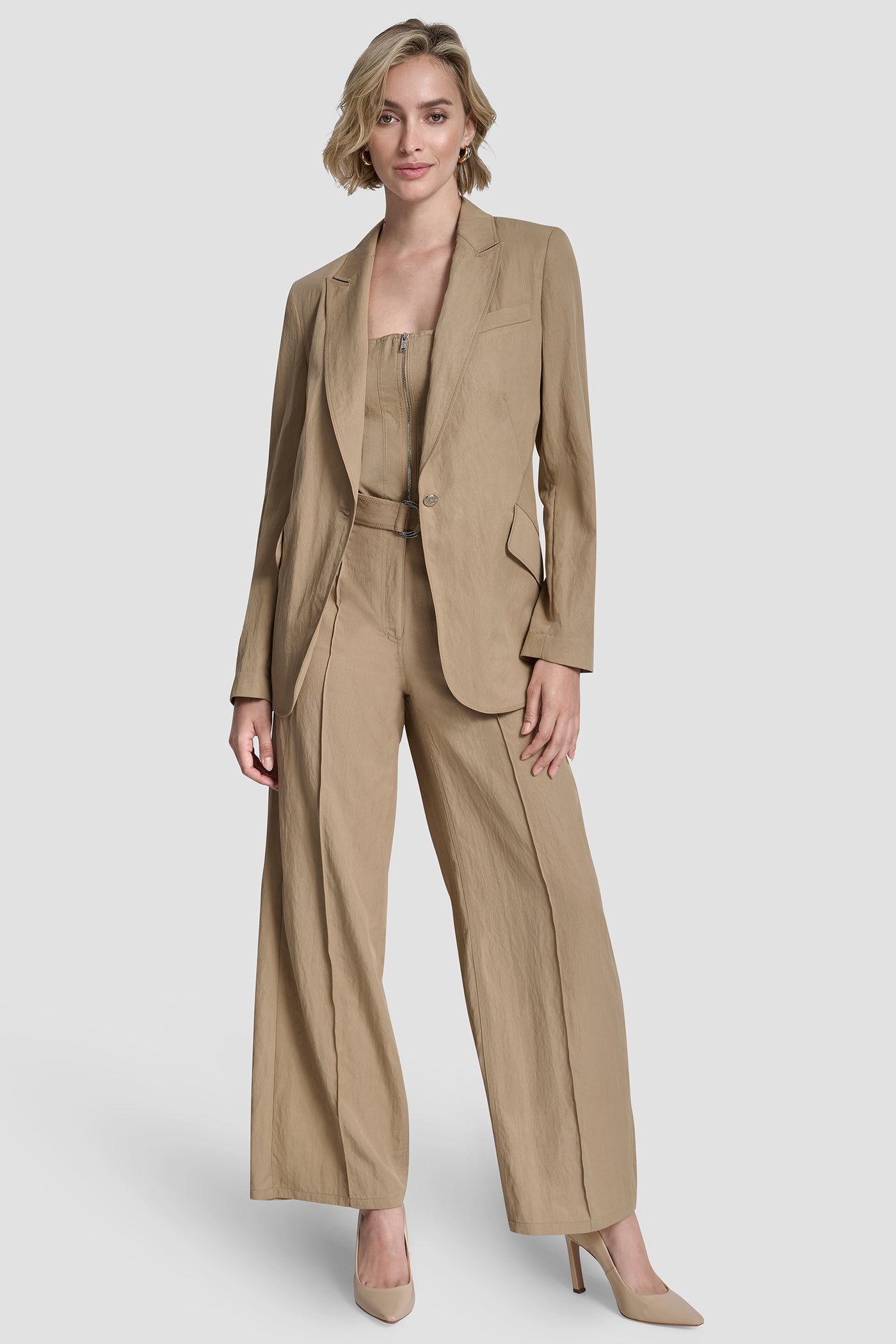 ZIG ZAG STITCH BLAZER View 2 | NEW NEUTRALS ZIG ZAG STITCH BLAZER View 2 | NEW NEUTRALS