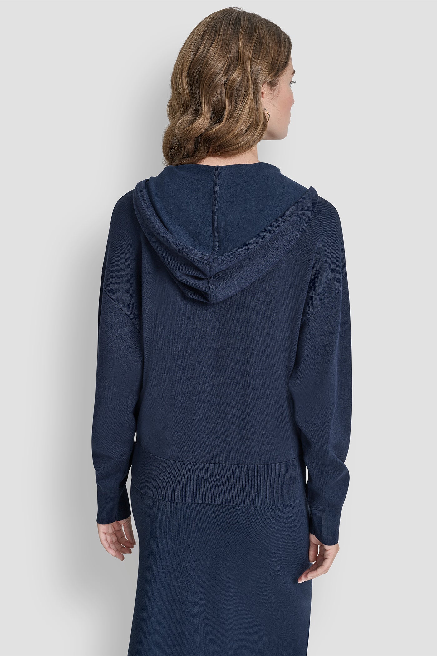 Drop Shoulder Zip Up Hoodie | Hoodie | DKNY
