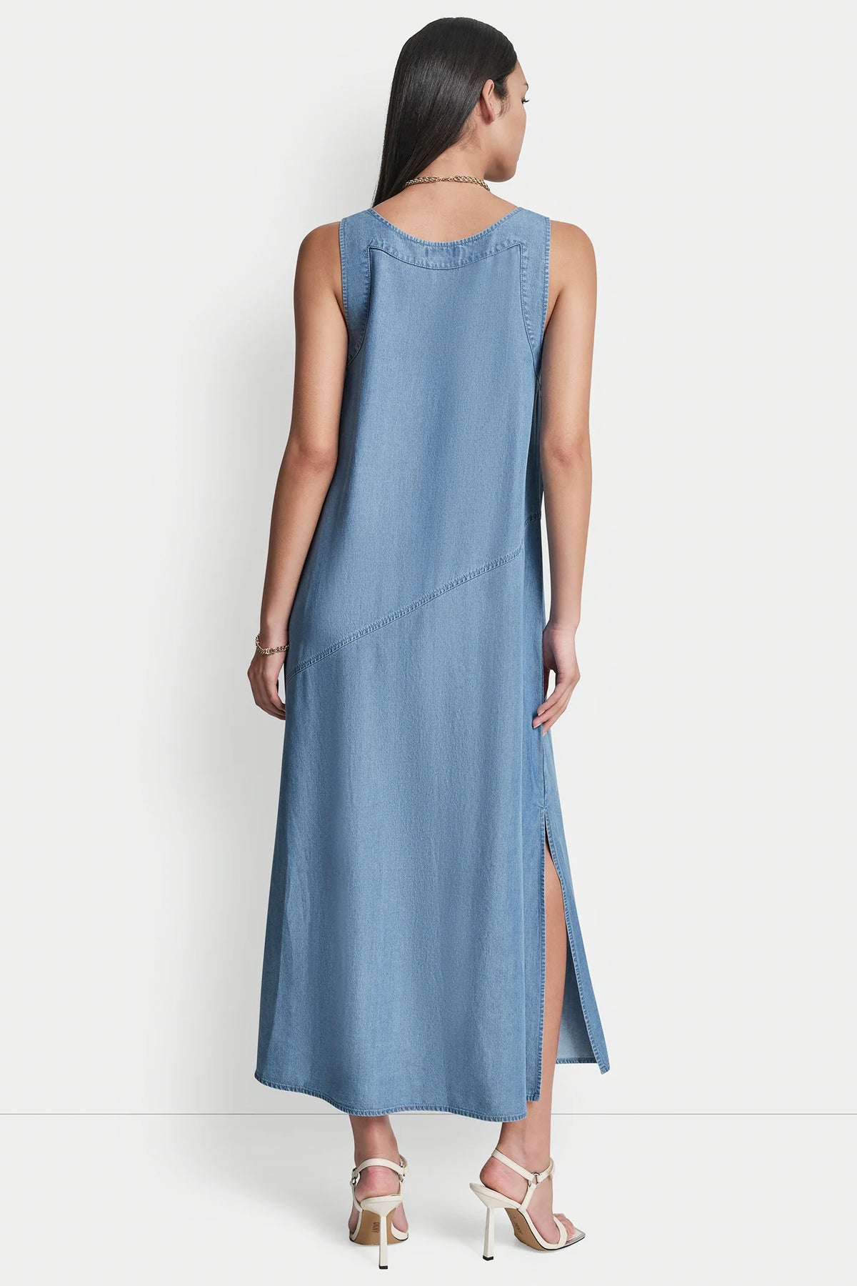 TENCEL MIDI SWING DRESS VIEW 2