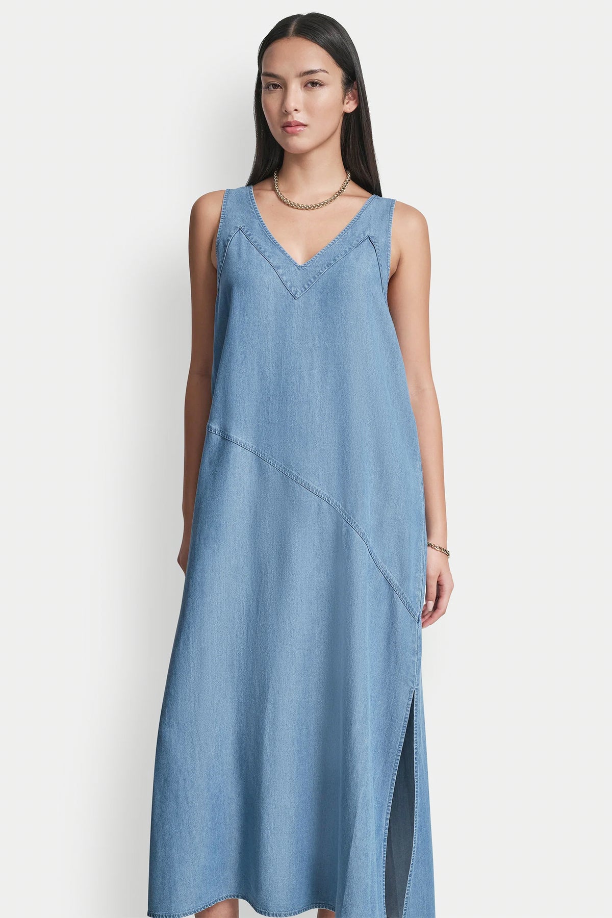 TENCEL MIDI SWING DRESS VIEW 2
