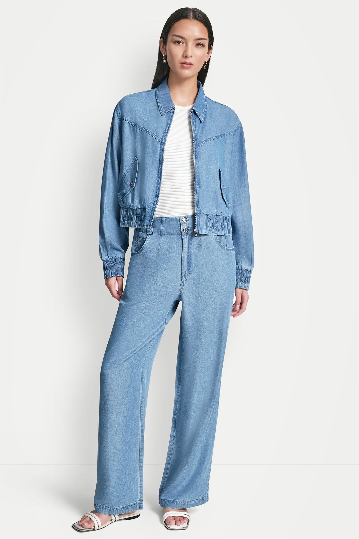 TENCEL BOMBER JACKET View 2 | Women's Clearance TENCEL BOMBER JACKET View 2 | Women's Clearance